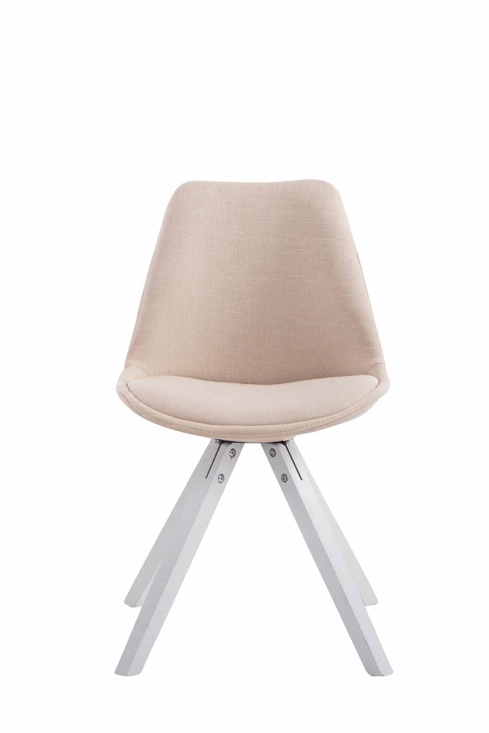 Besucherstuhl Toulouse Stoff Square creme weiß