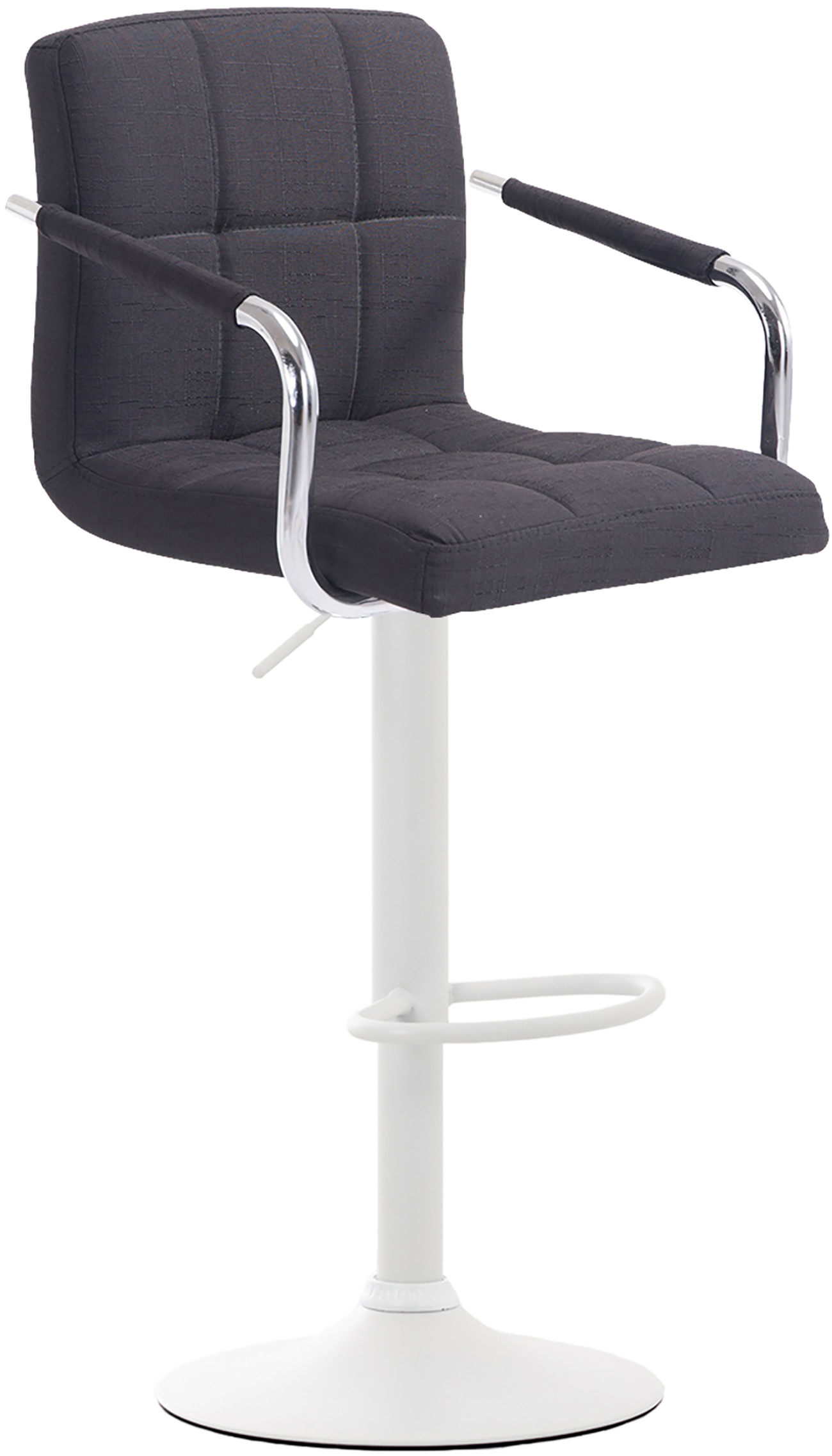 Barhocker Lucy V2 Stoff schwarz weiß