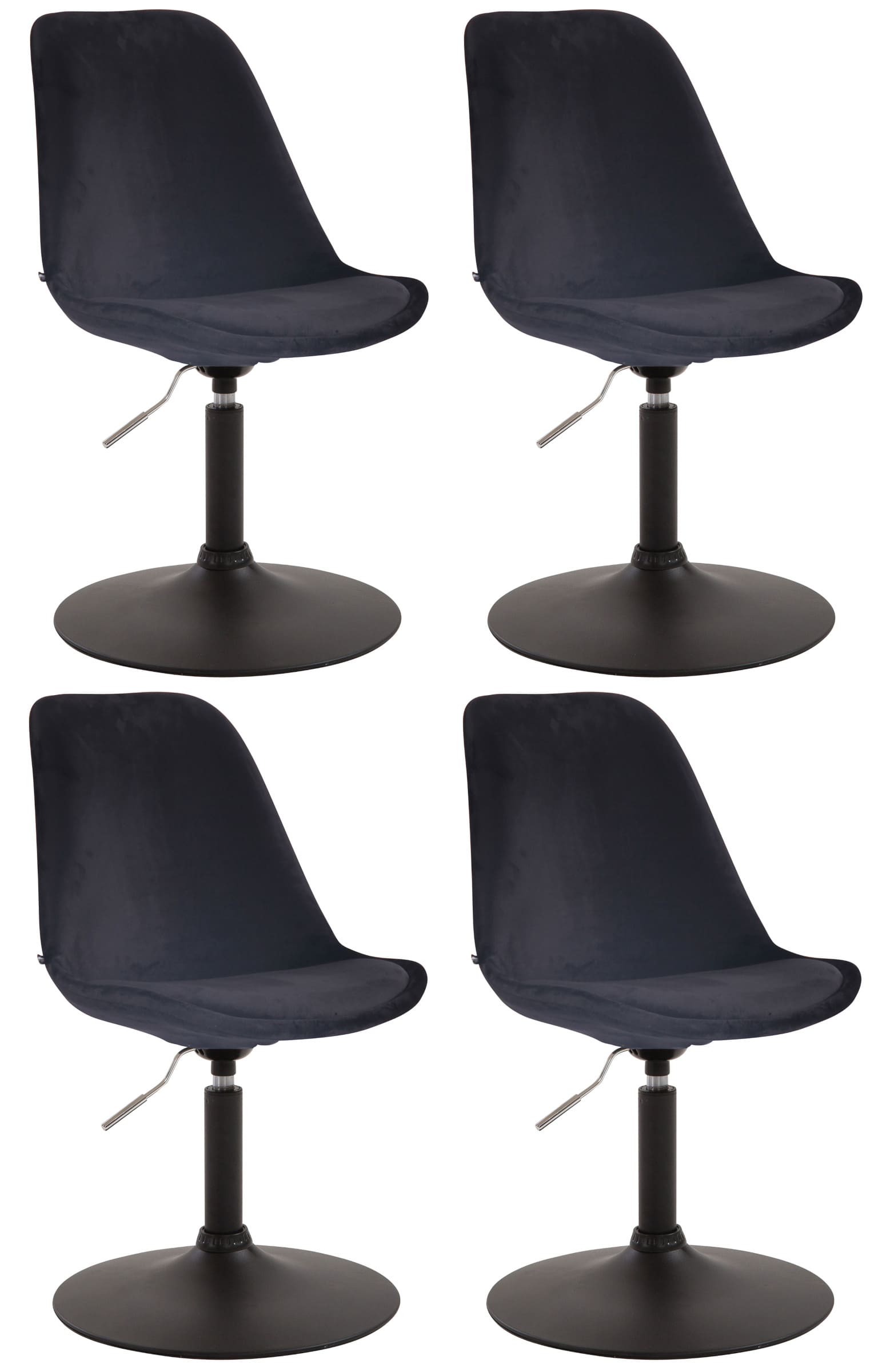 4er Set Esszimmerstühle Maverick Samt