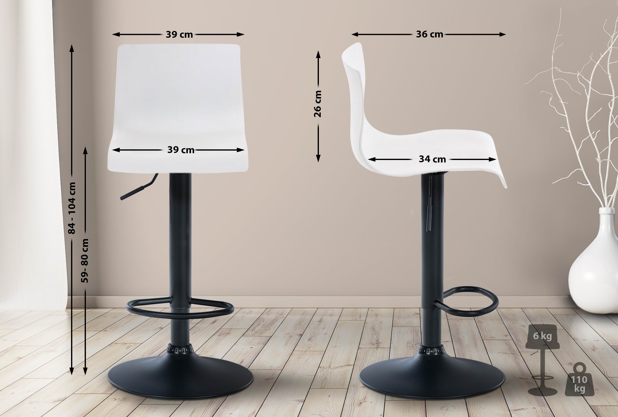 Barhocker Hover Kunststoff