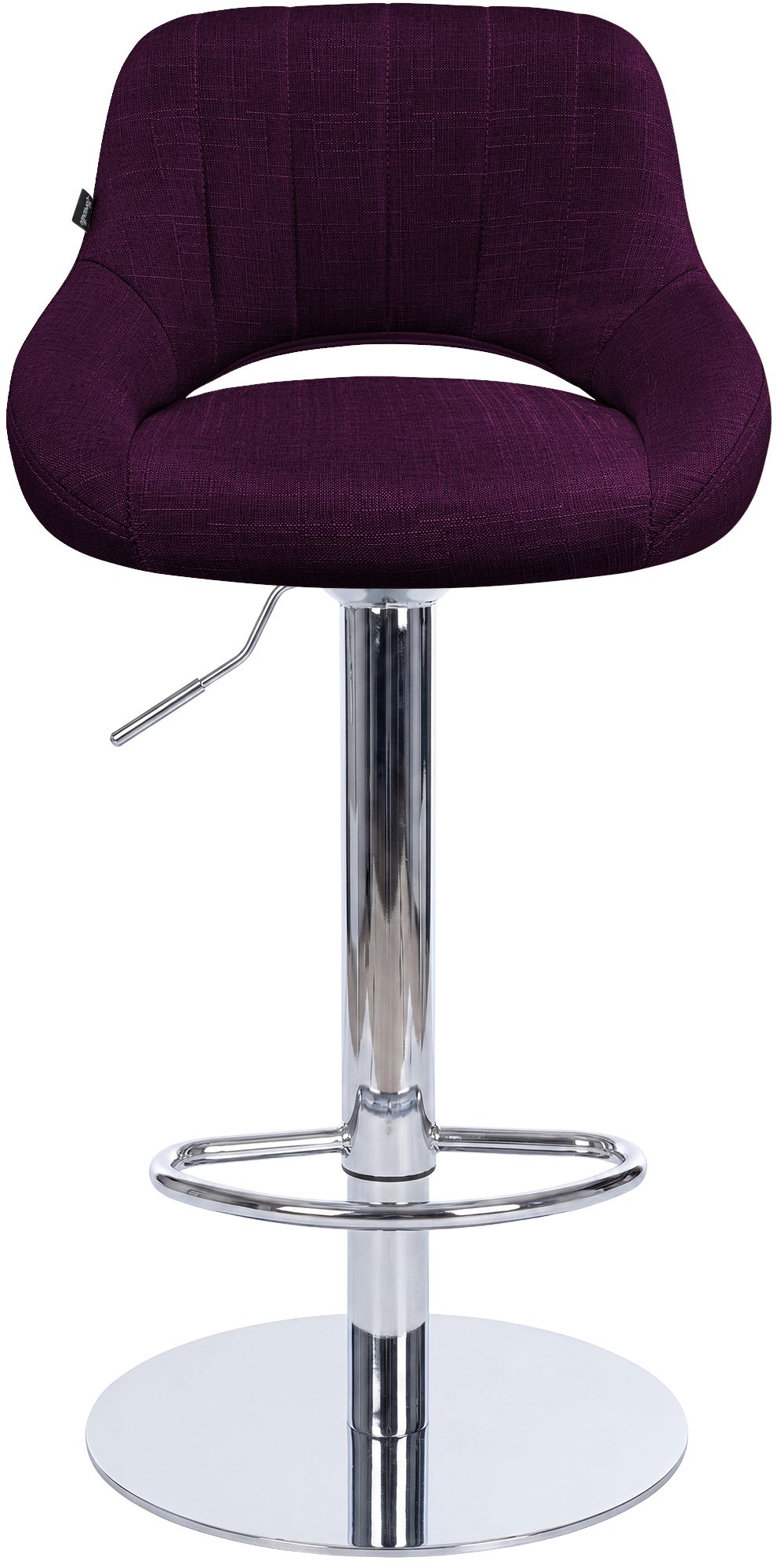 2er Set Barhocker Milet Chrom mit extra schweren Standfüßen lila Stoff