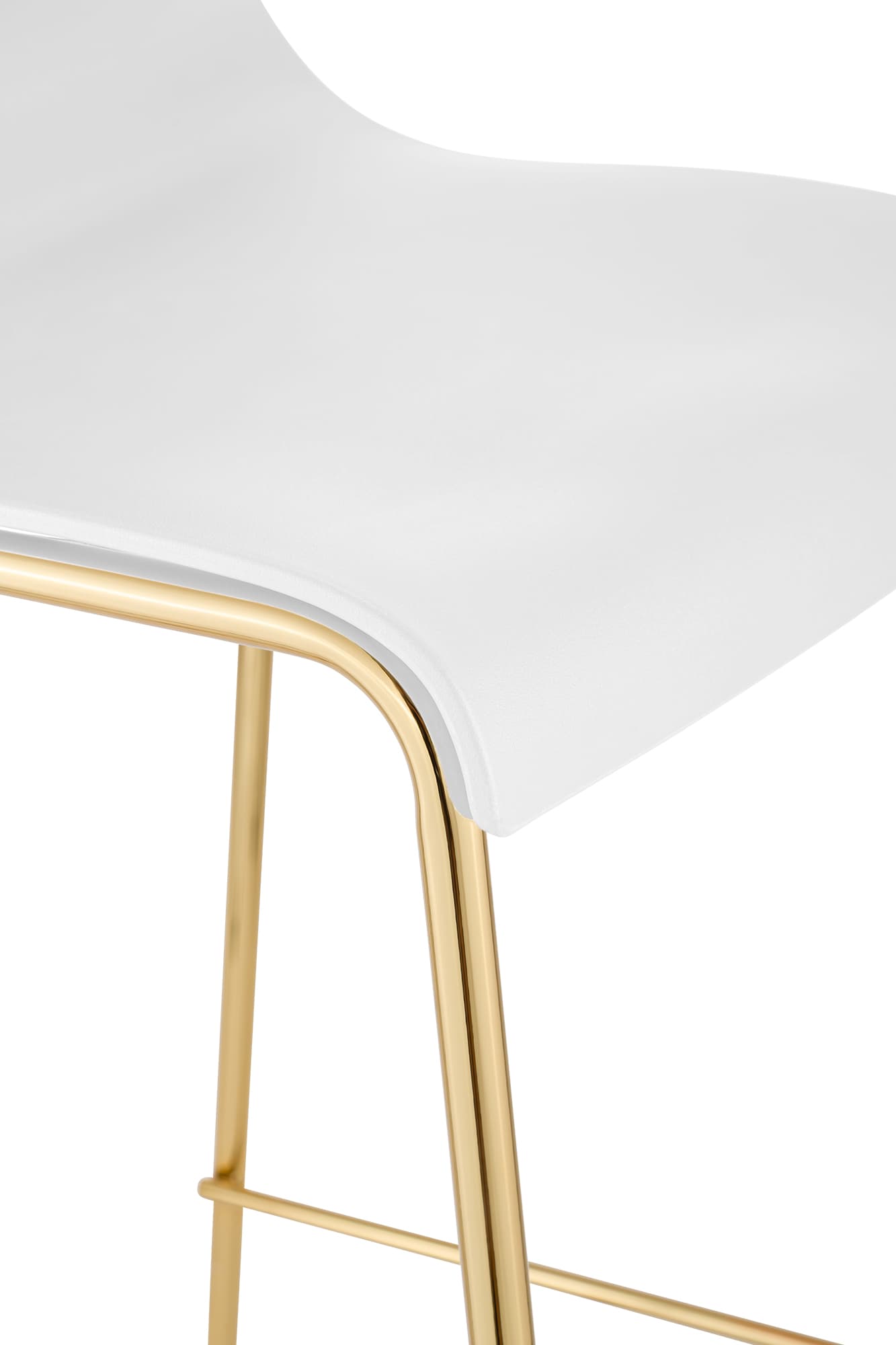 Barhocker Hover Kunststoff Vierfußgestell Gold