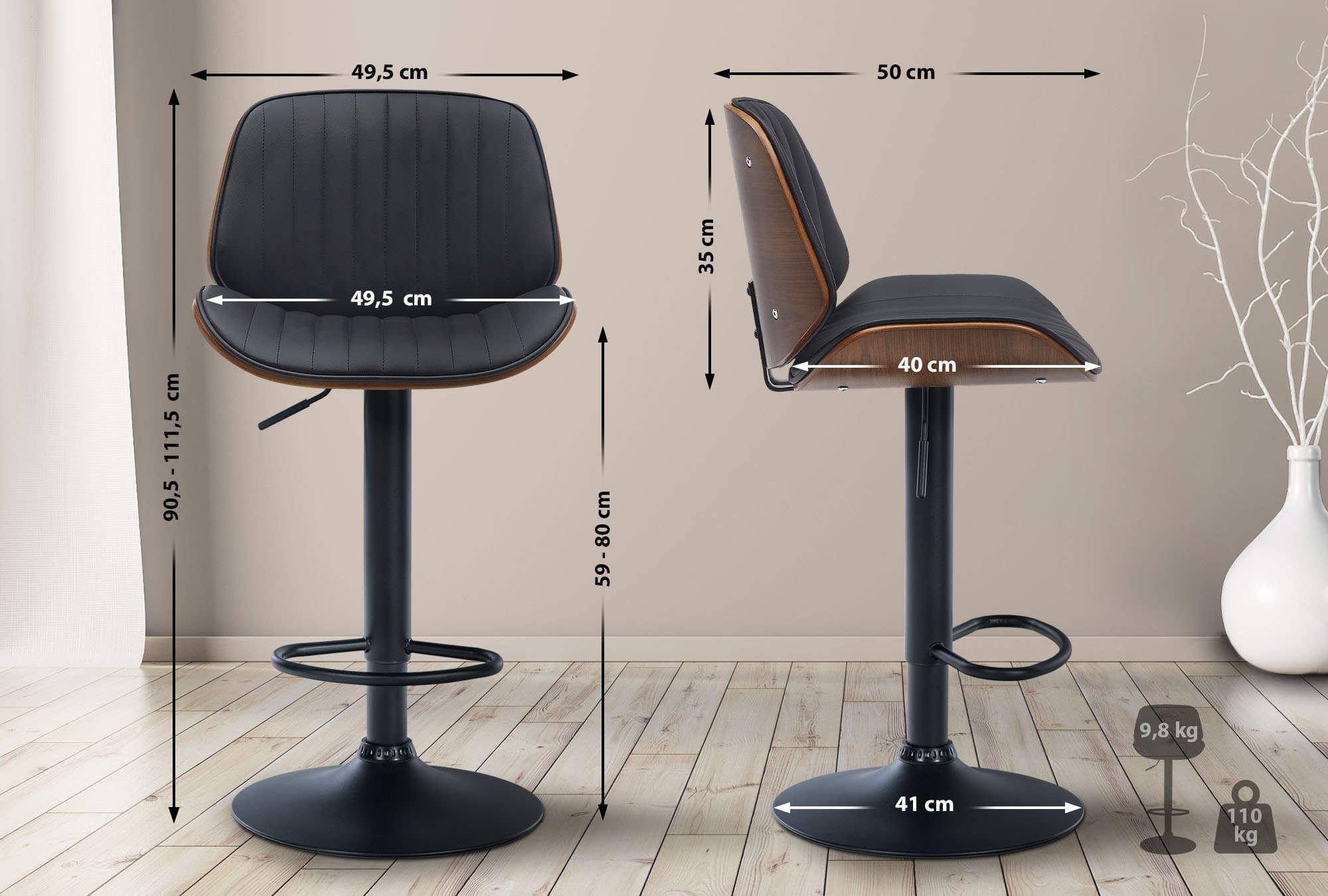 2er Set Barhocker Nova Kunstleder