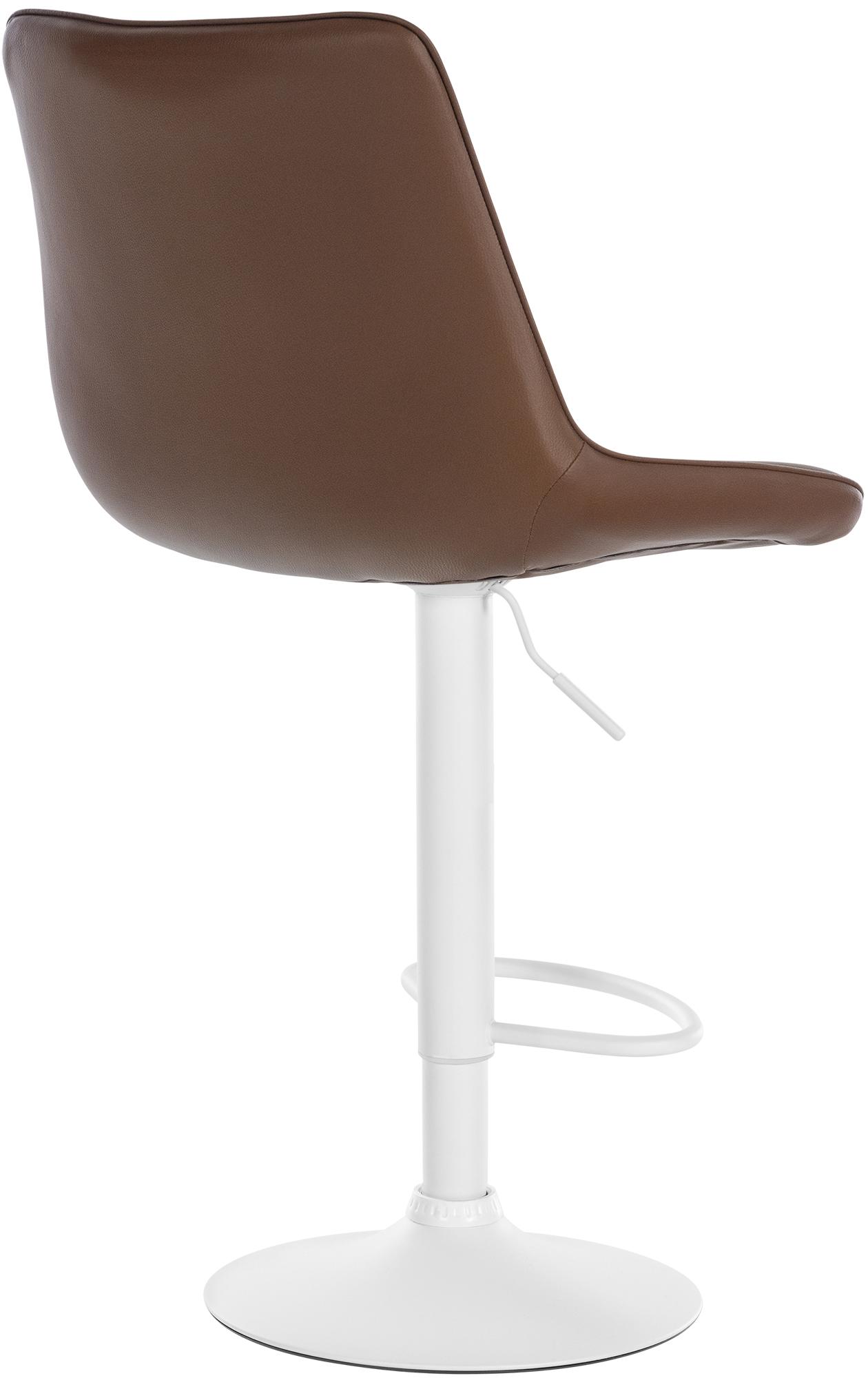 2er Set Barhocker Toni Kunstleder Metall matt weiss braun