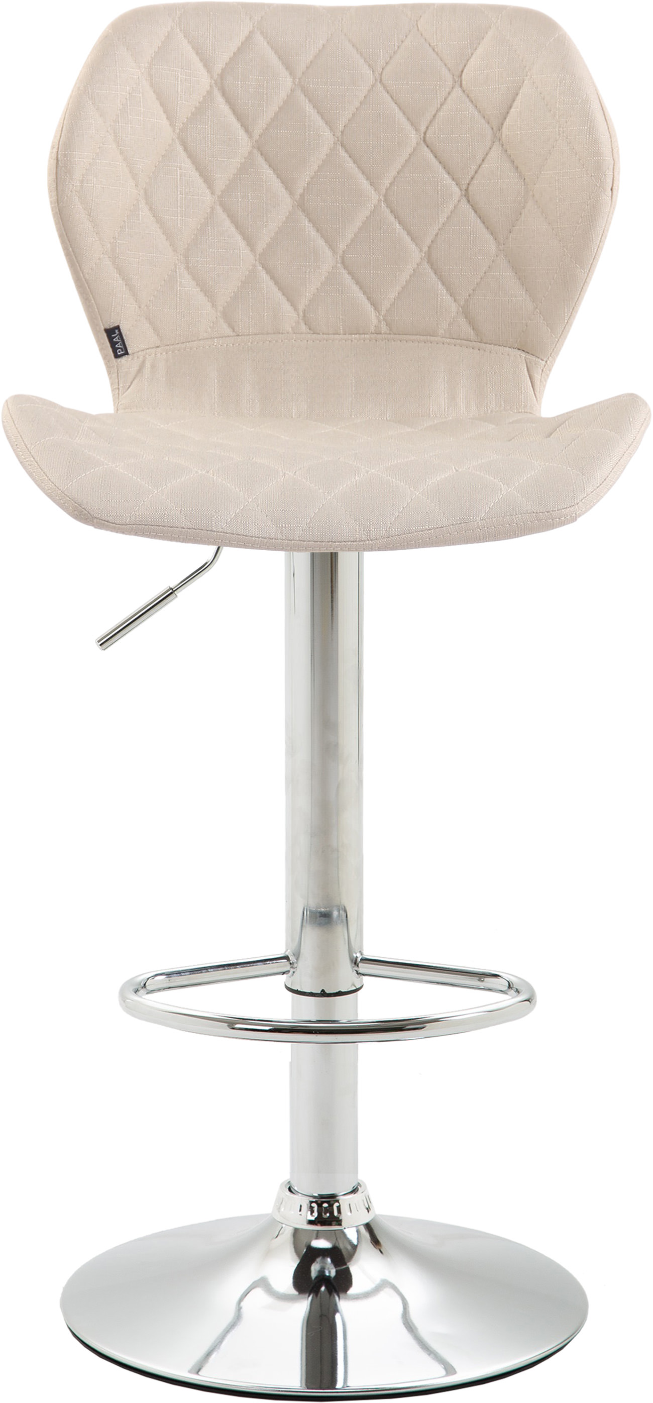 2er Set Barhocker Cork Stoff creme chrom