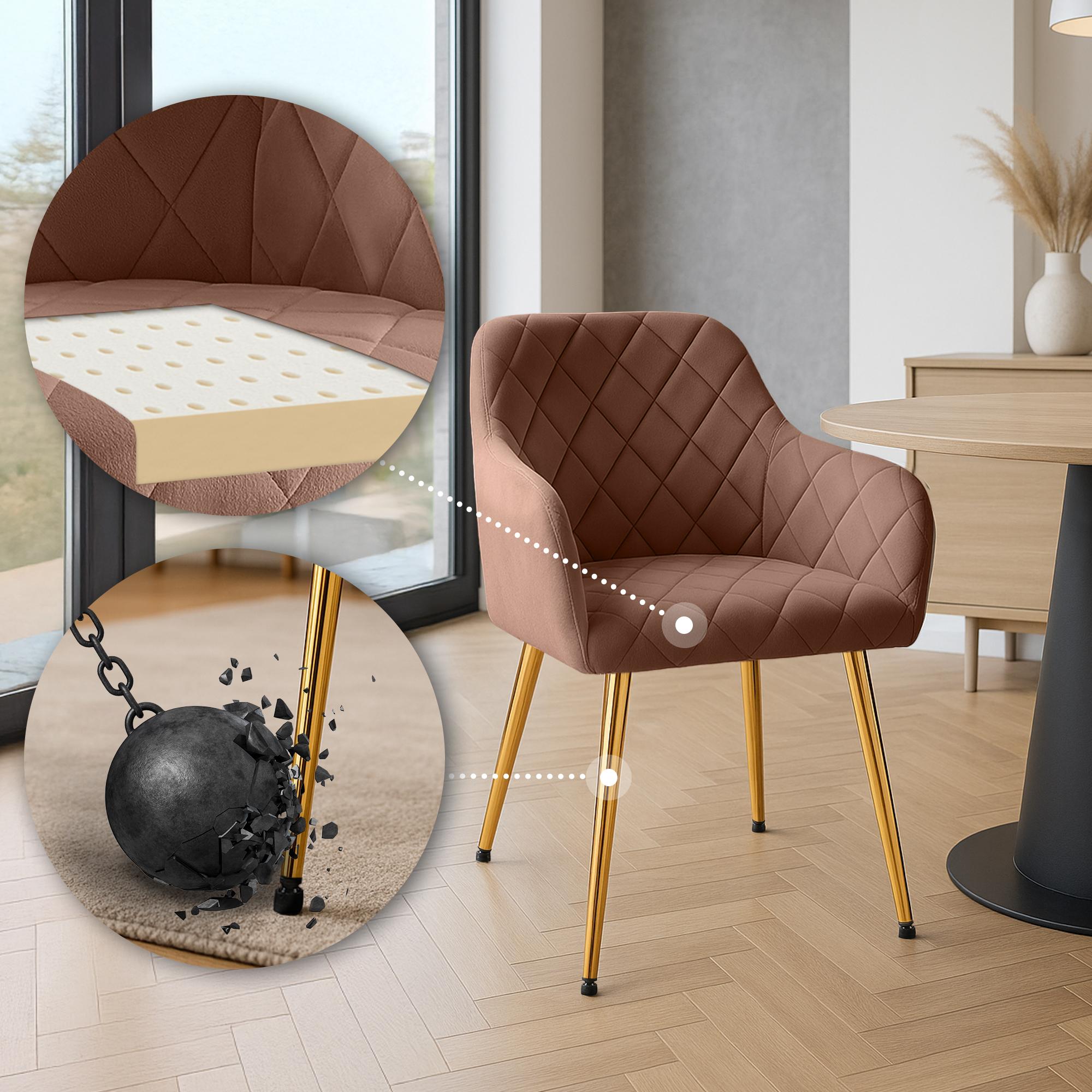 2er Set Esszimmerstühle Monett Samt