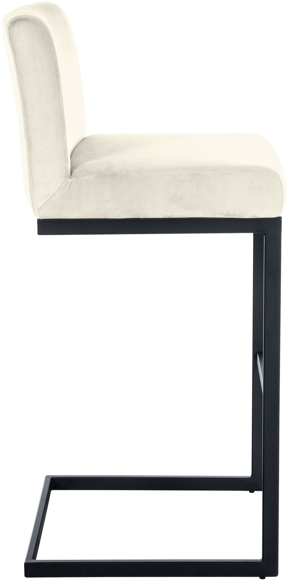 2er Set Barhocker Hopewell Samt creme