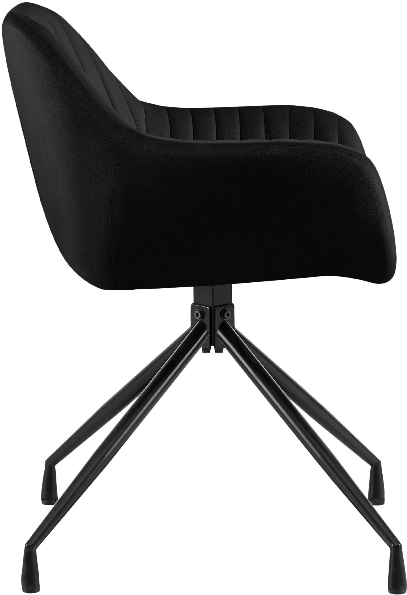 2er Set Esszimmerstühle Novanis schwarz Samt