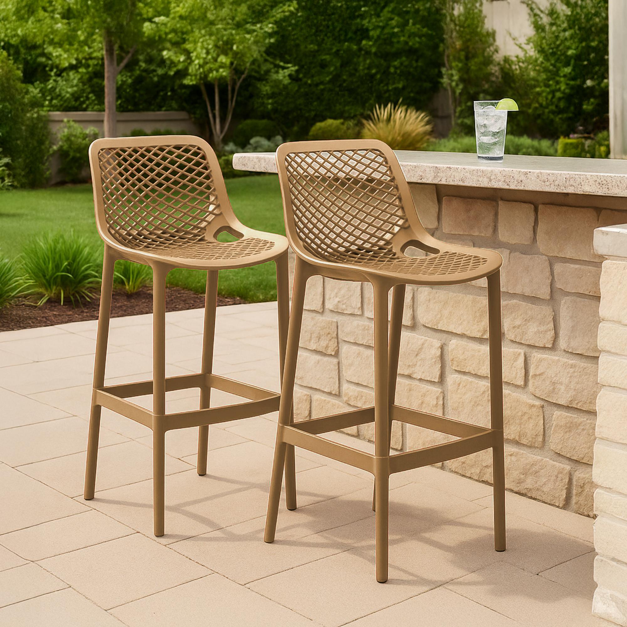 2er Set Outdoor Barhocker Air