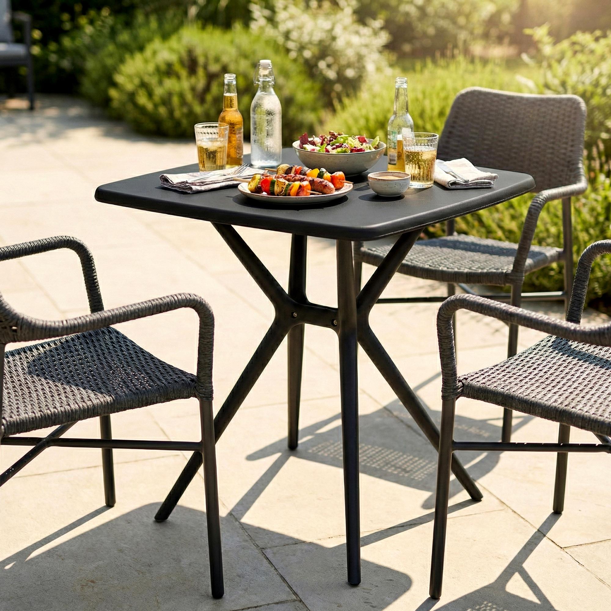 Gartentisch Becky eckig 72 x 72 cm