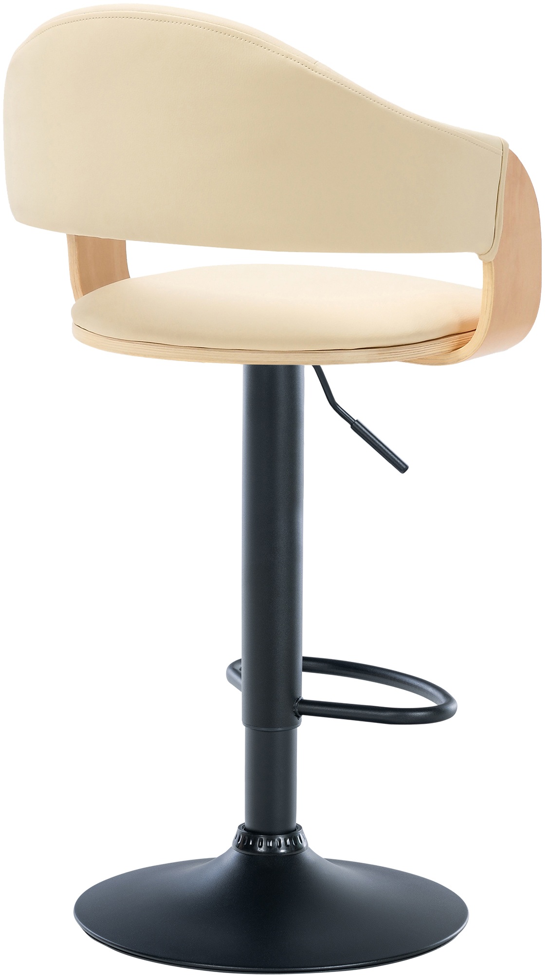 Barhocker Nilse Kunstleder natura/creme schwarz