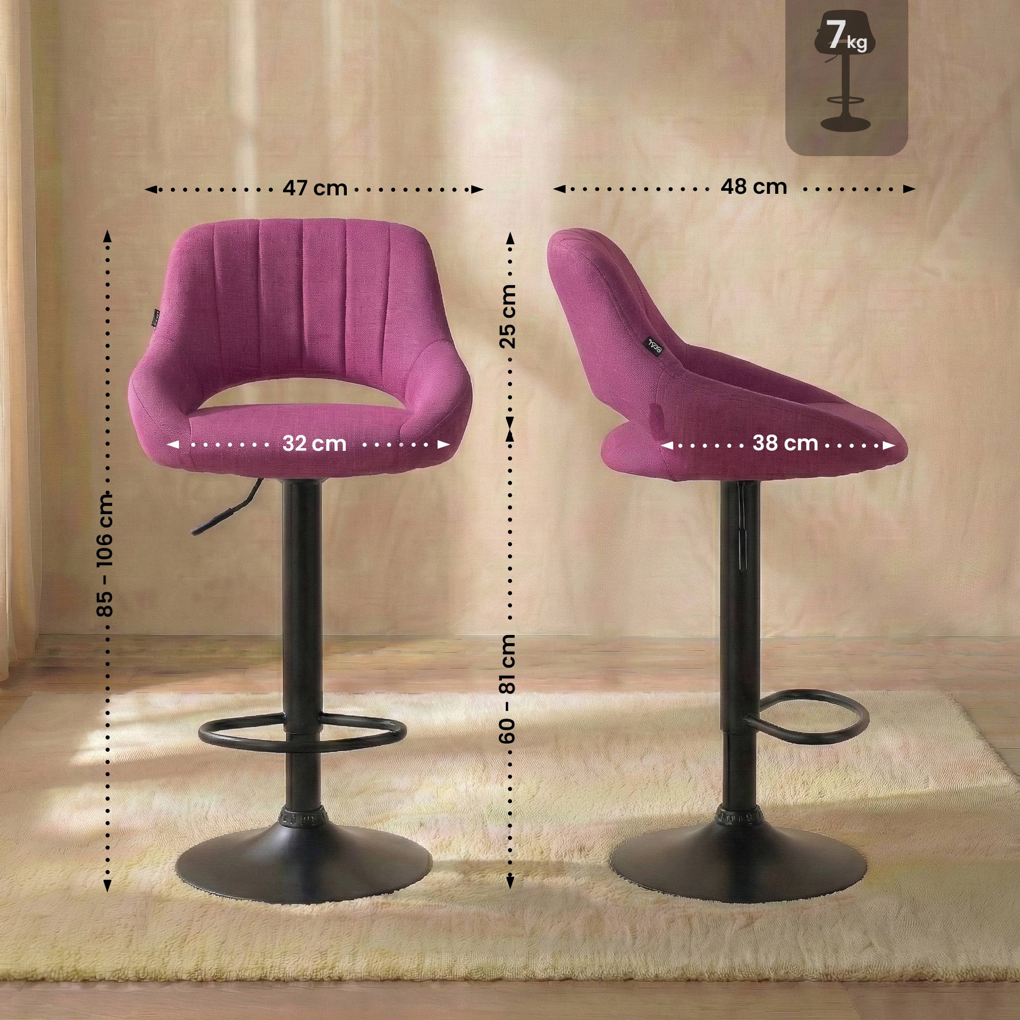 2er Set Barhocker Milet Stoff