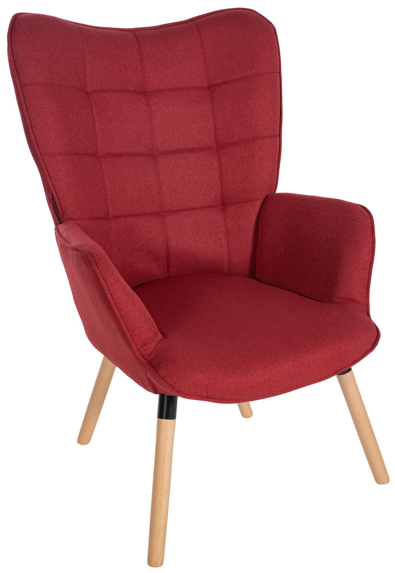 Sessel Garding Stoff-Bezug rot