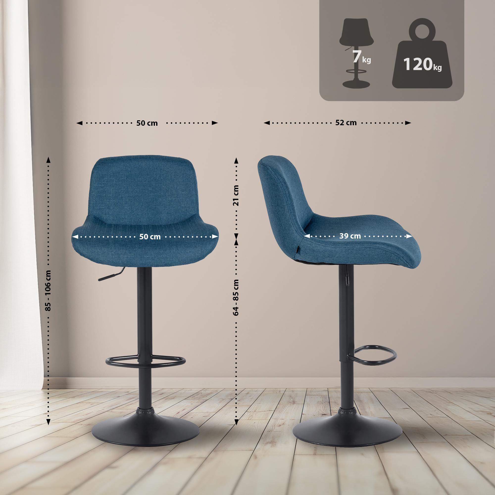 2er Set Barhocker Solon Schwarz