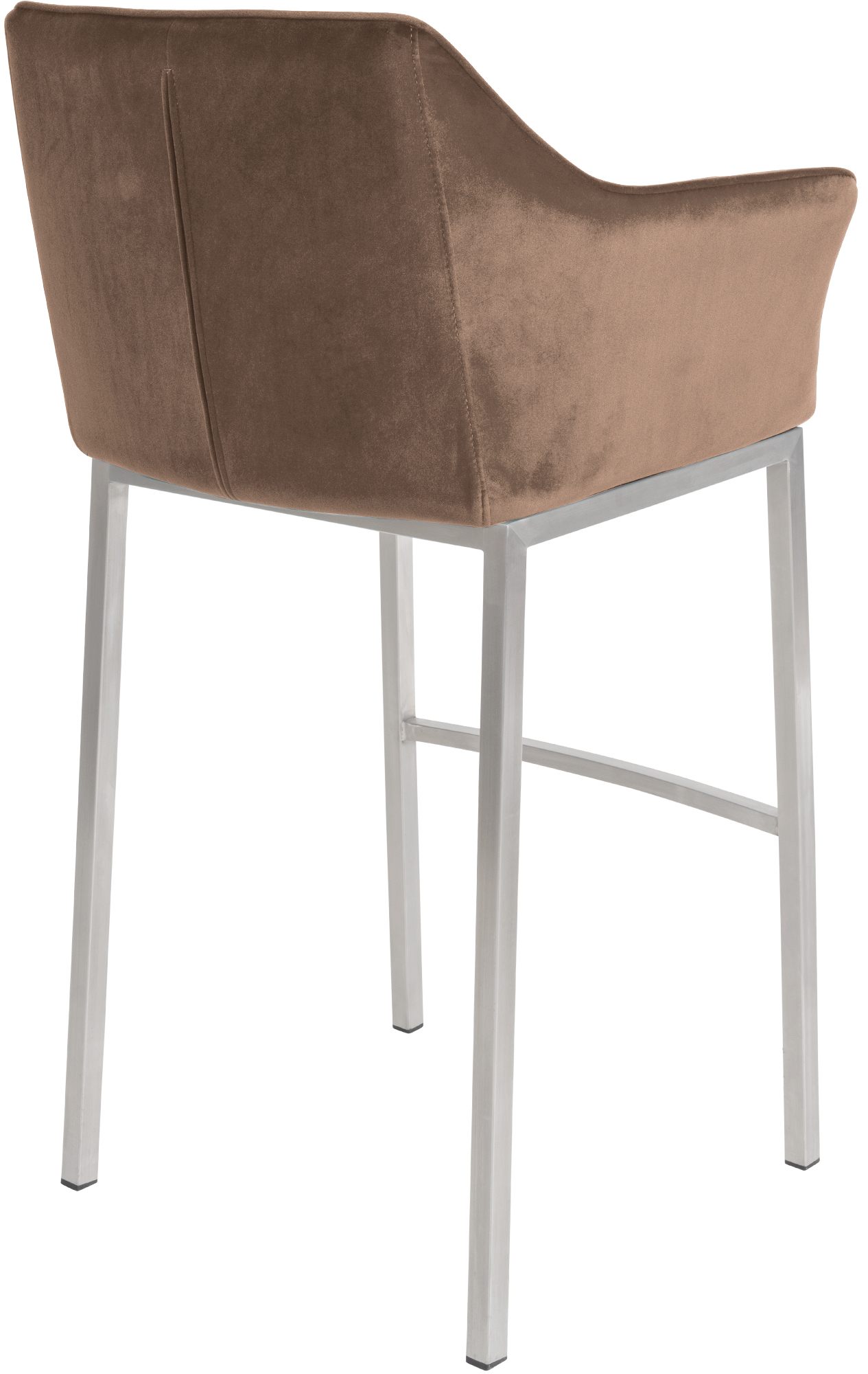 2er Set Barhocker Damaso Samt mit Vierfußgestell