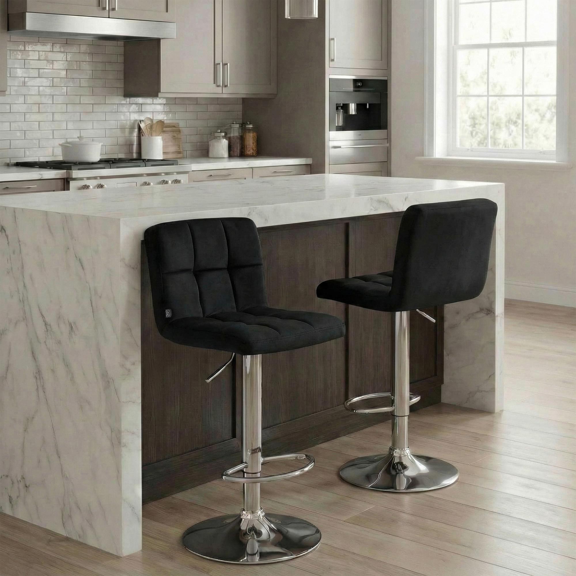 2er Set Barhocker Peru Samt