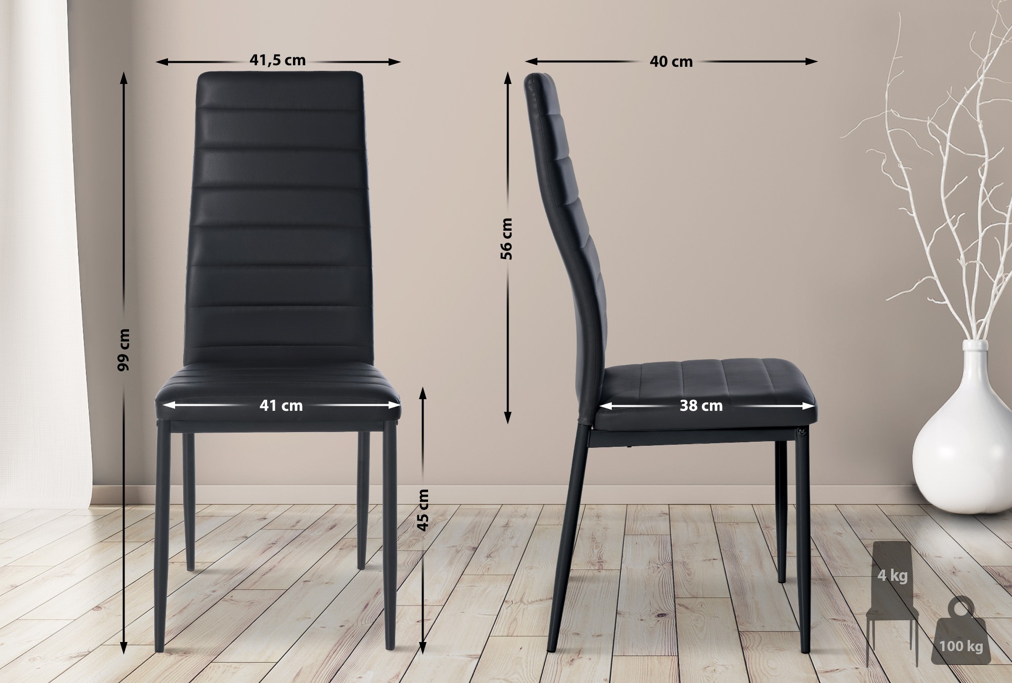 6er Set Esszimmerstühle Mayfair