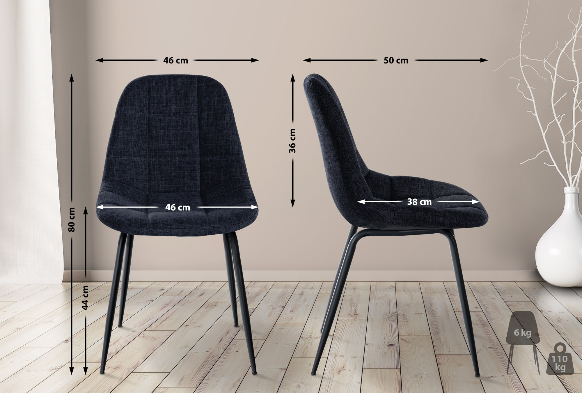 2er Set Stuhl Tom
