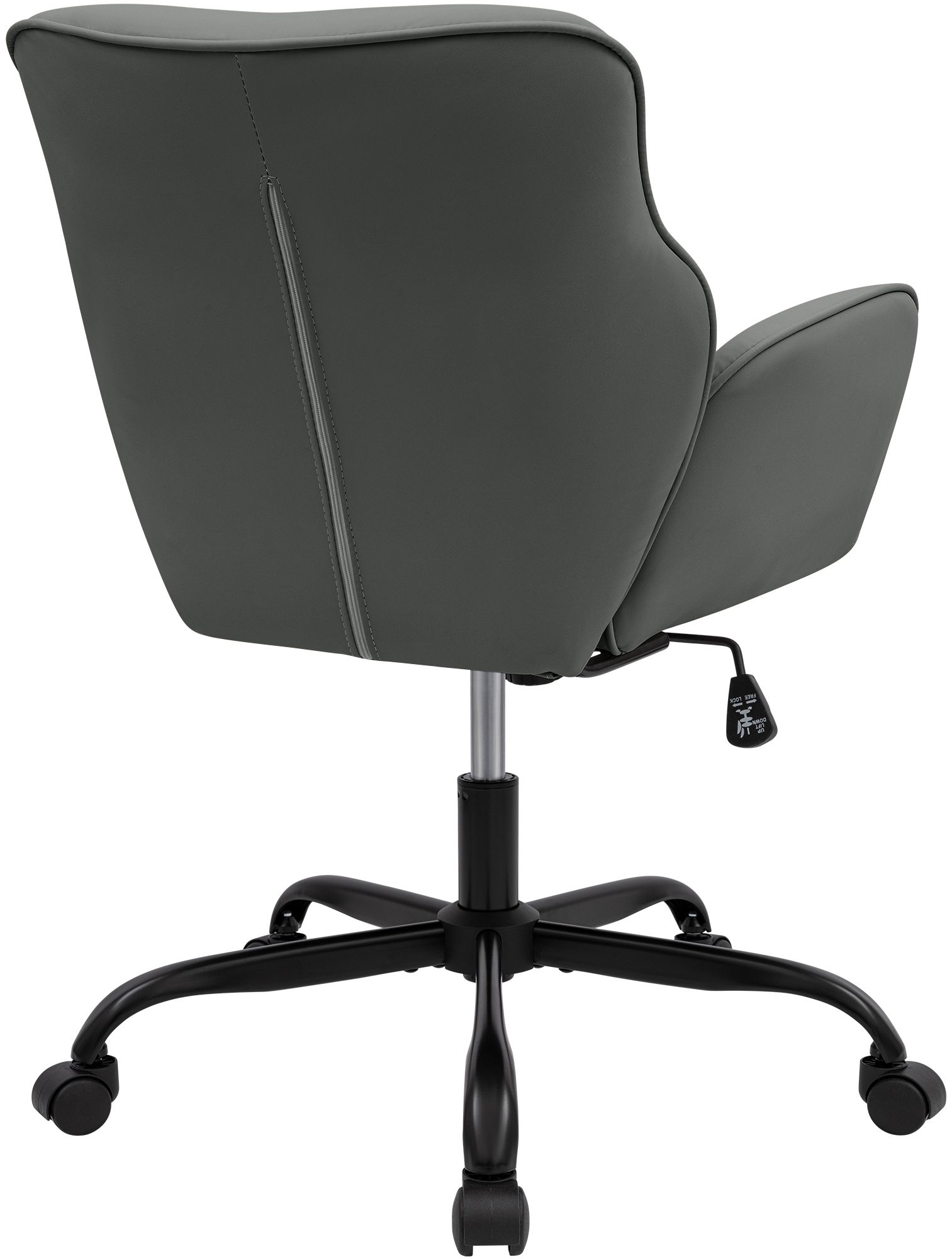Bürostuhl Amado Lederoptik grau