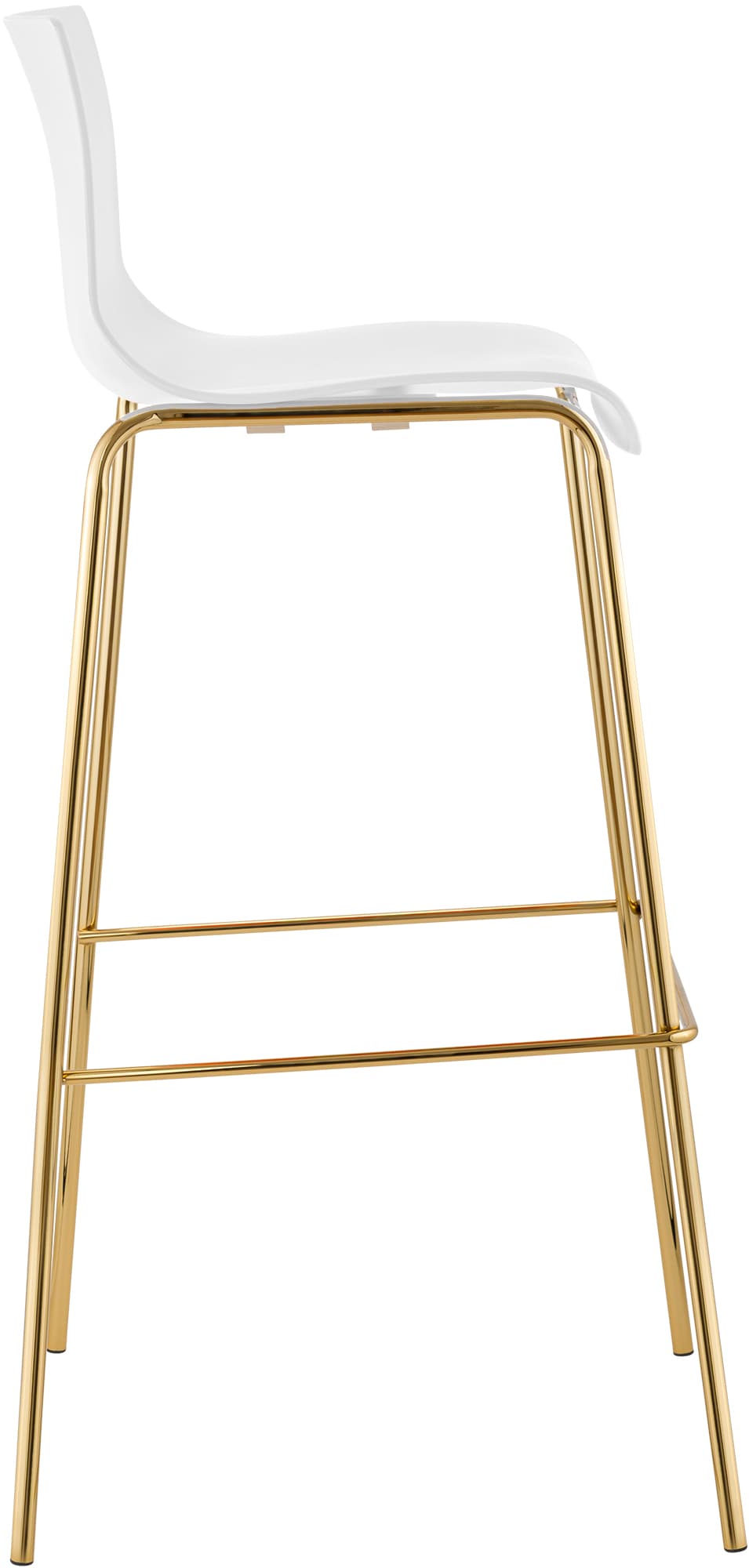 Barhocker Hover Kunststoff Vierfußgestell Gold
