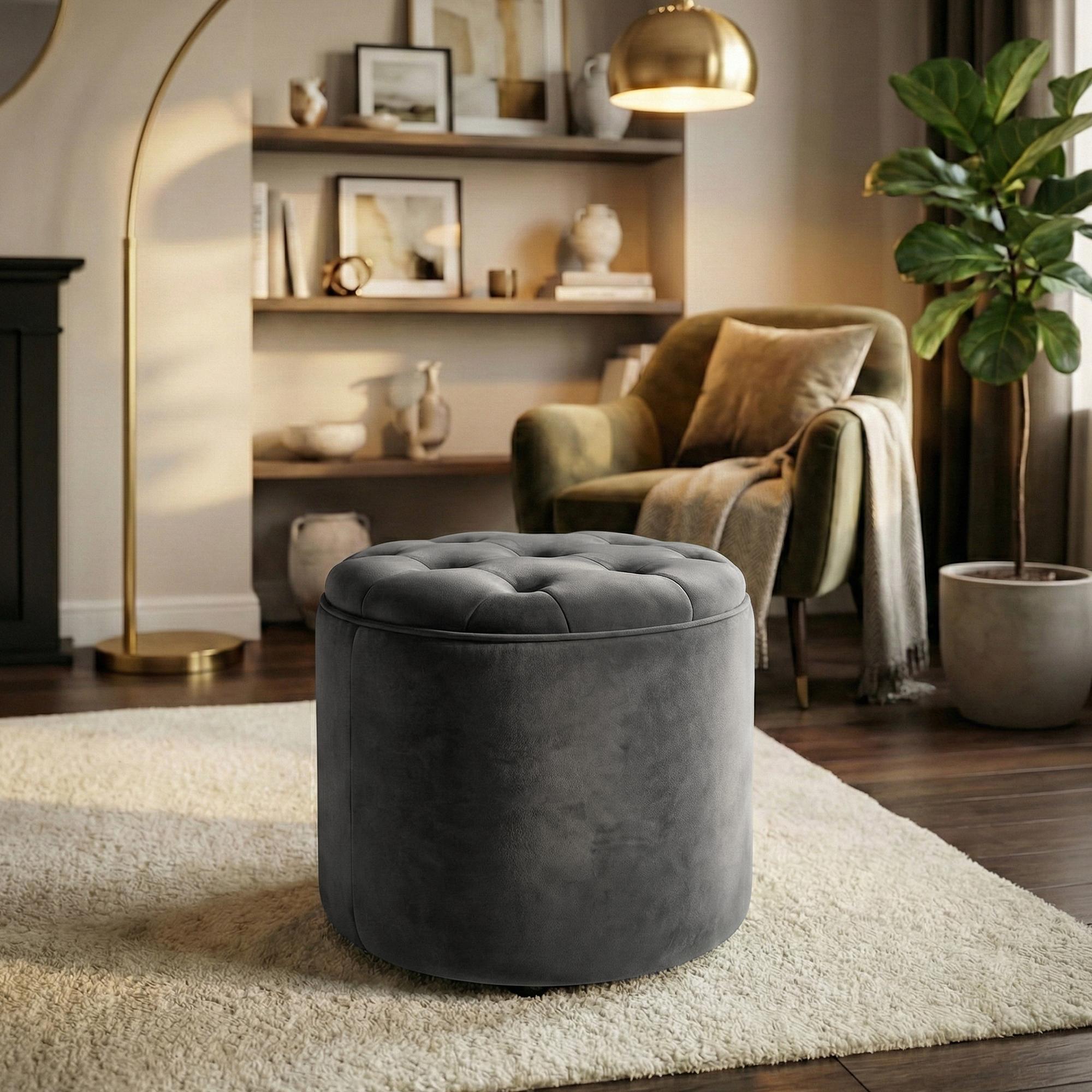 Sitzhocker Pantin Samt