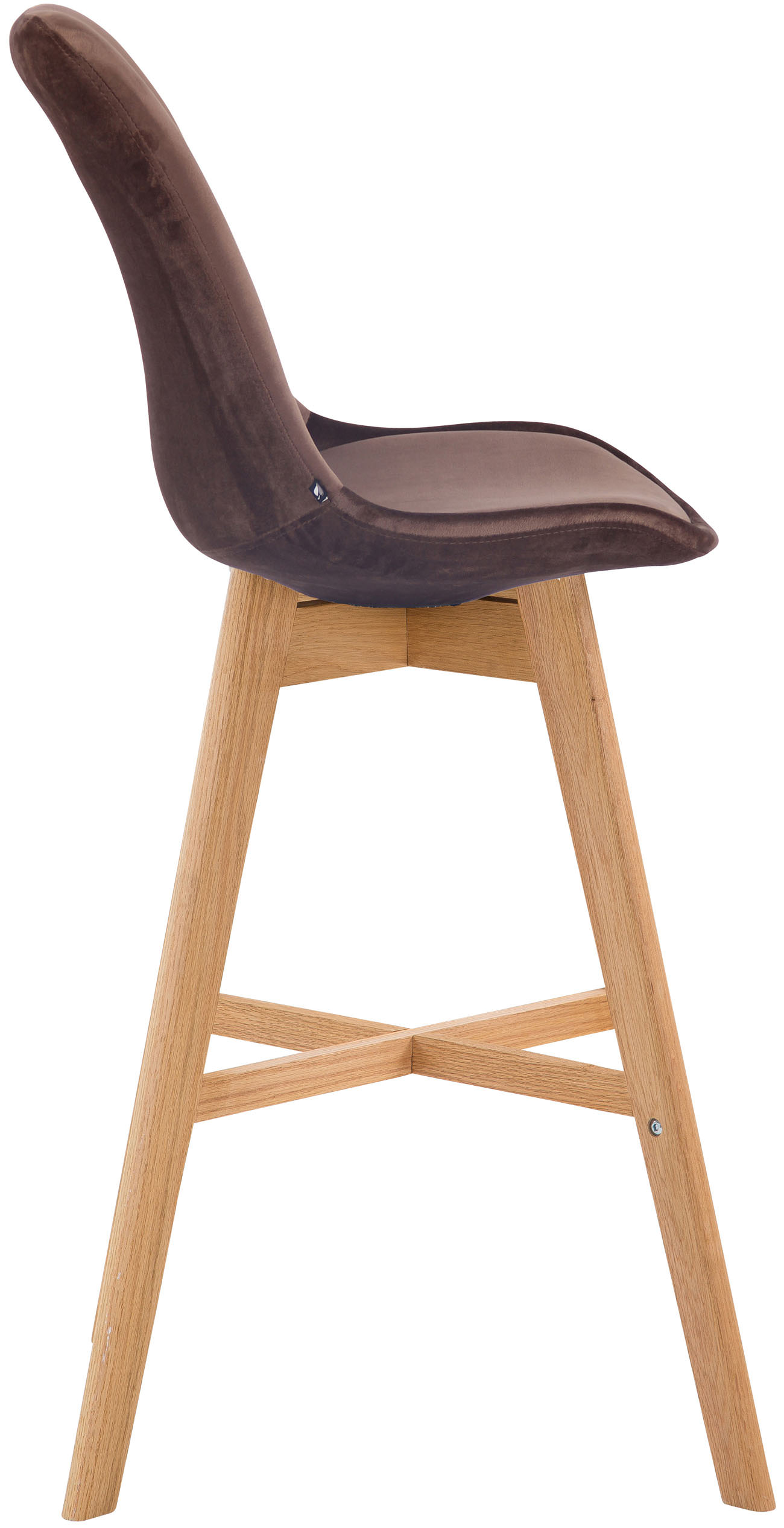 2er Set Barhocker Cannes Samt braun natura