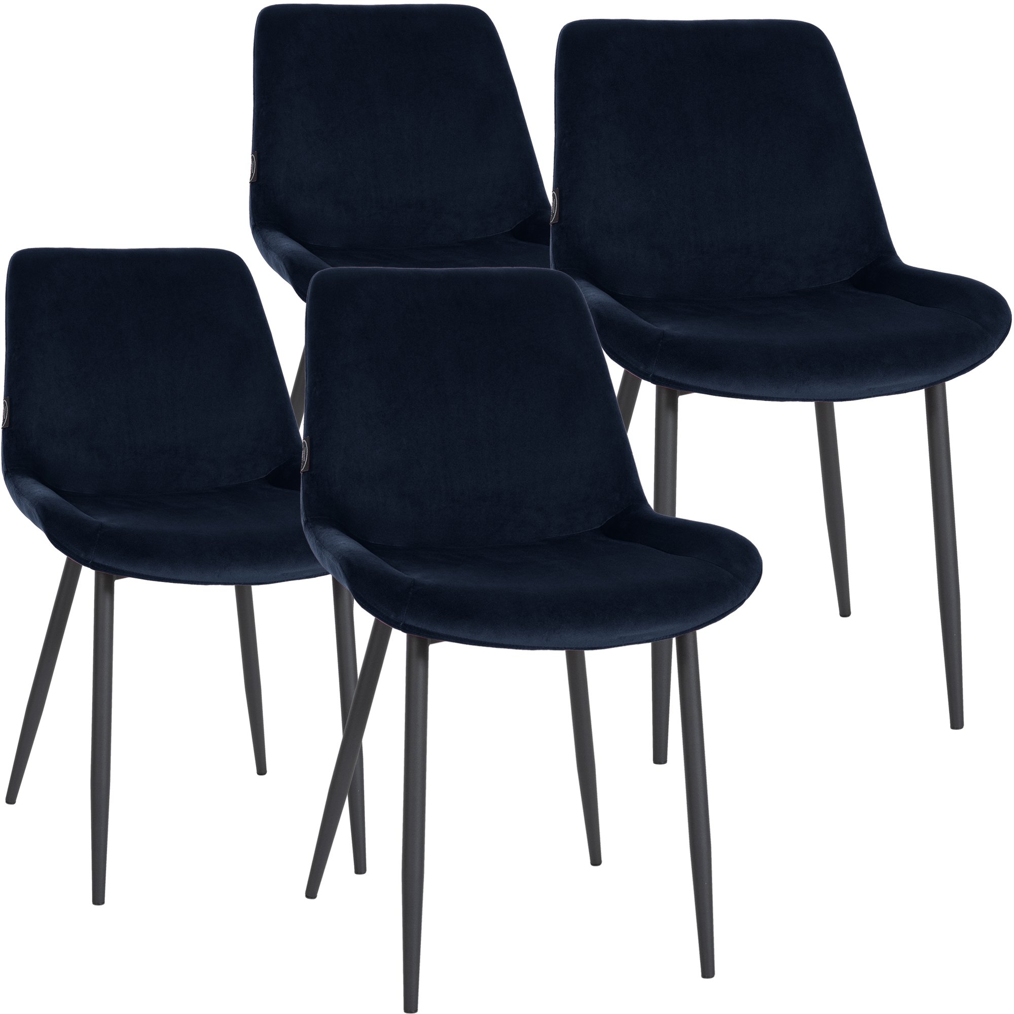 4er Set Esszimmerstühle Victoria Samt