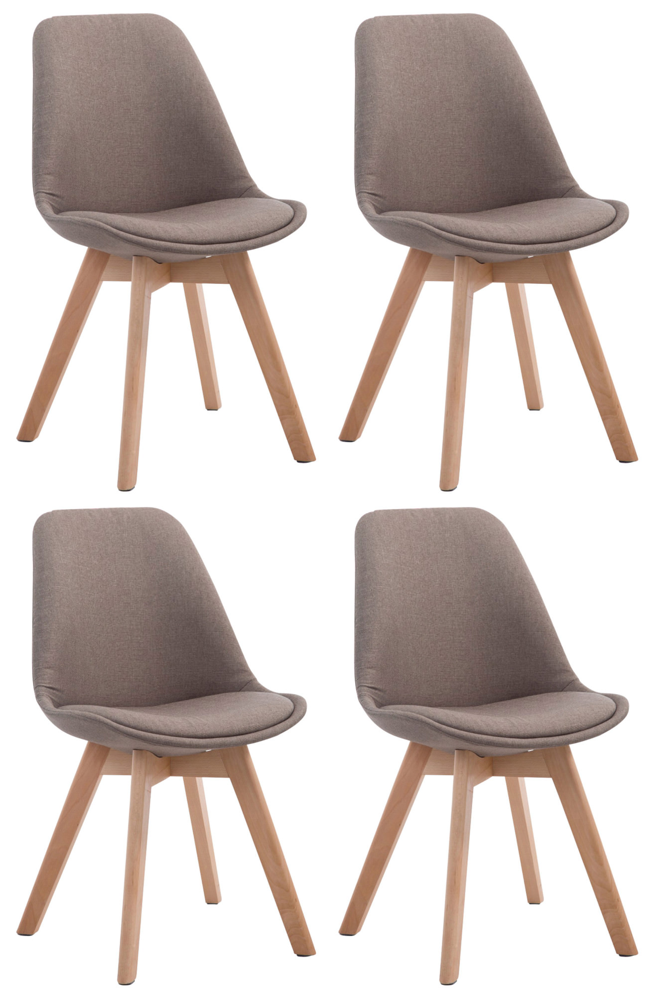4er Set Besucherstühle Borneo V2 Stoff