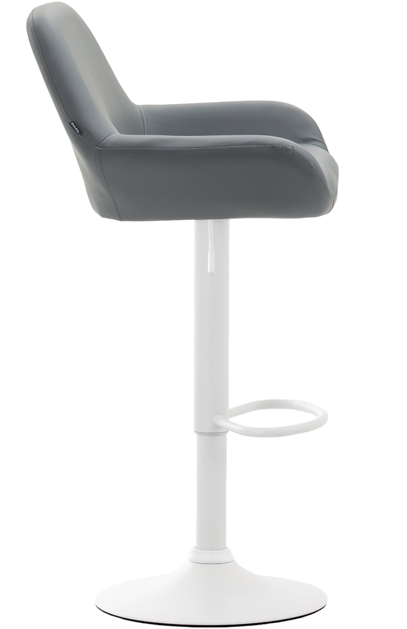 2er Set Barhocker Braga Kunstleder grau weiß