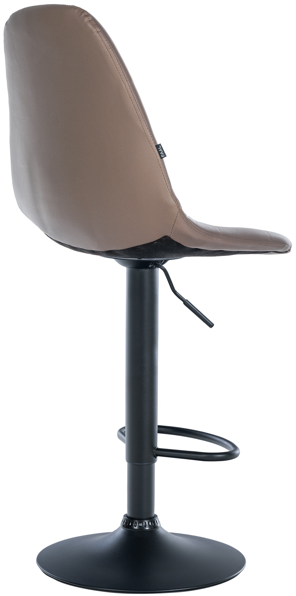 Barhocker Elmore Kunstleder Metall matt schwarz braun
