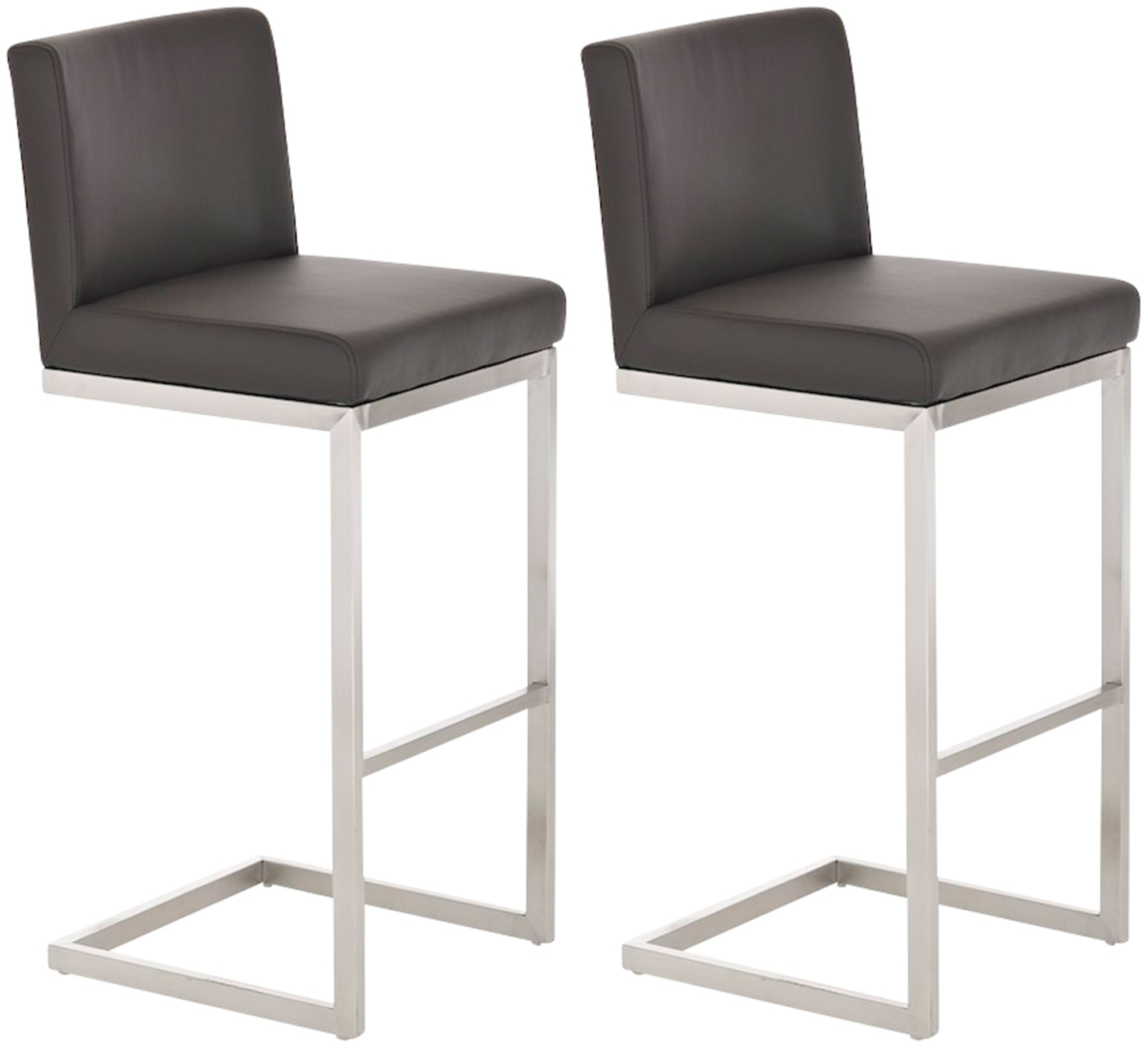 2er Set Barhocker Paros Kunstlederbezug