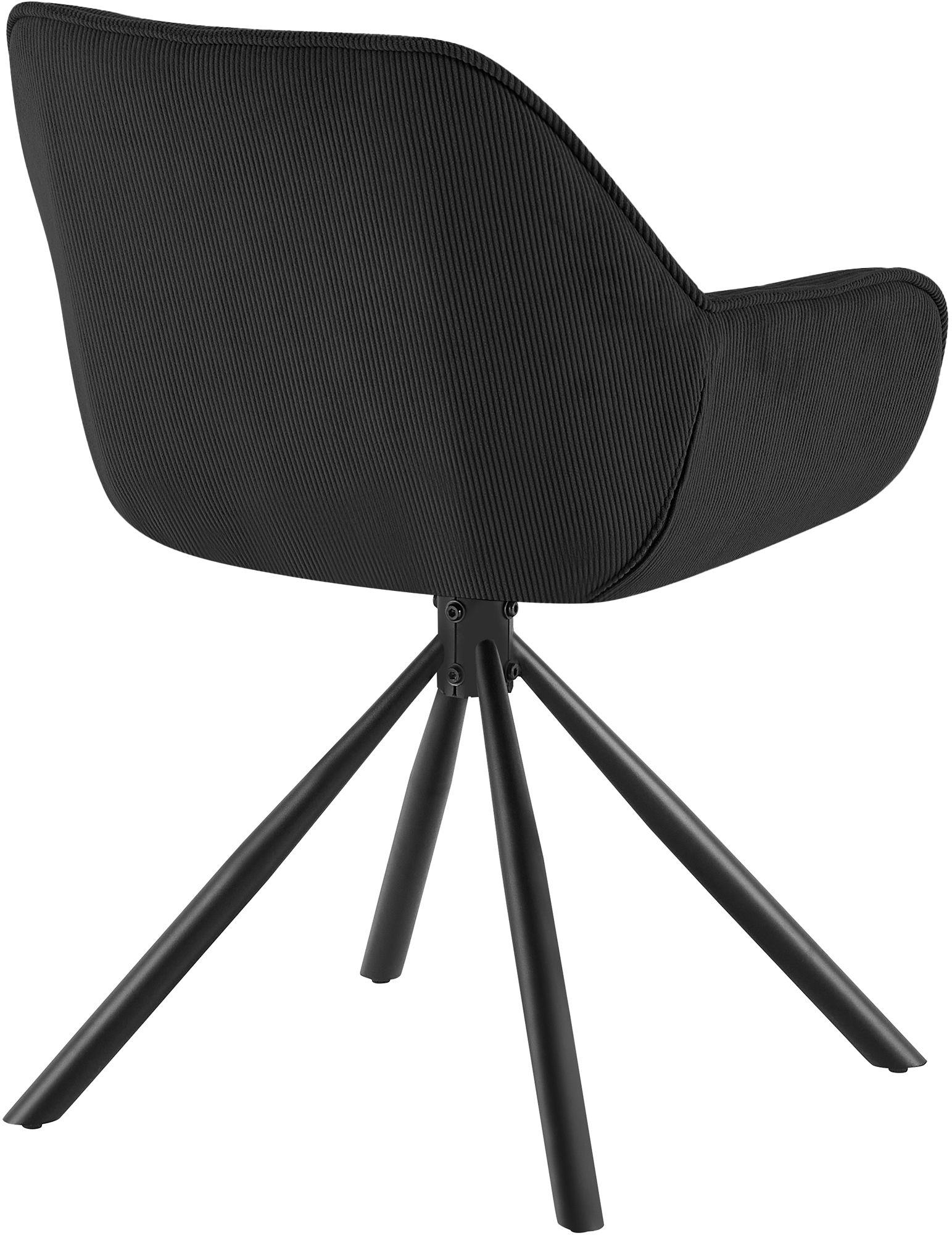 Esszimmerstuhl Rimio Cord schwarz