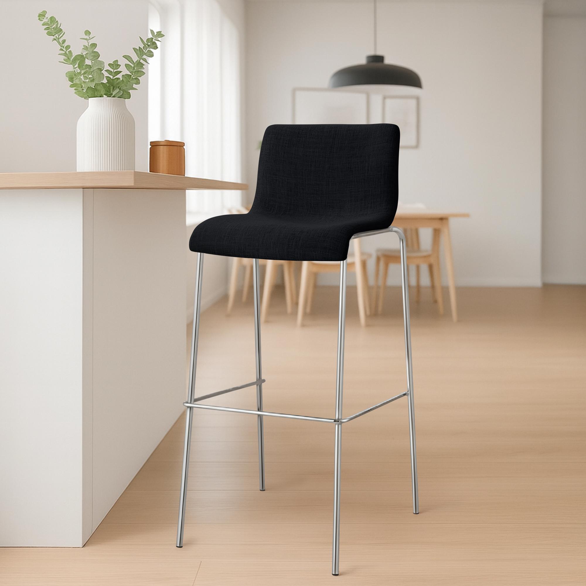 2er Set Barhocker Hover Stoff Vierfußgestell