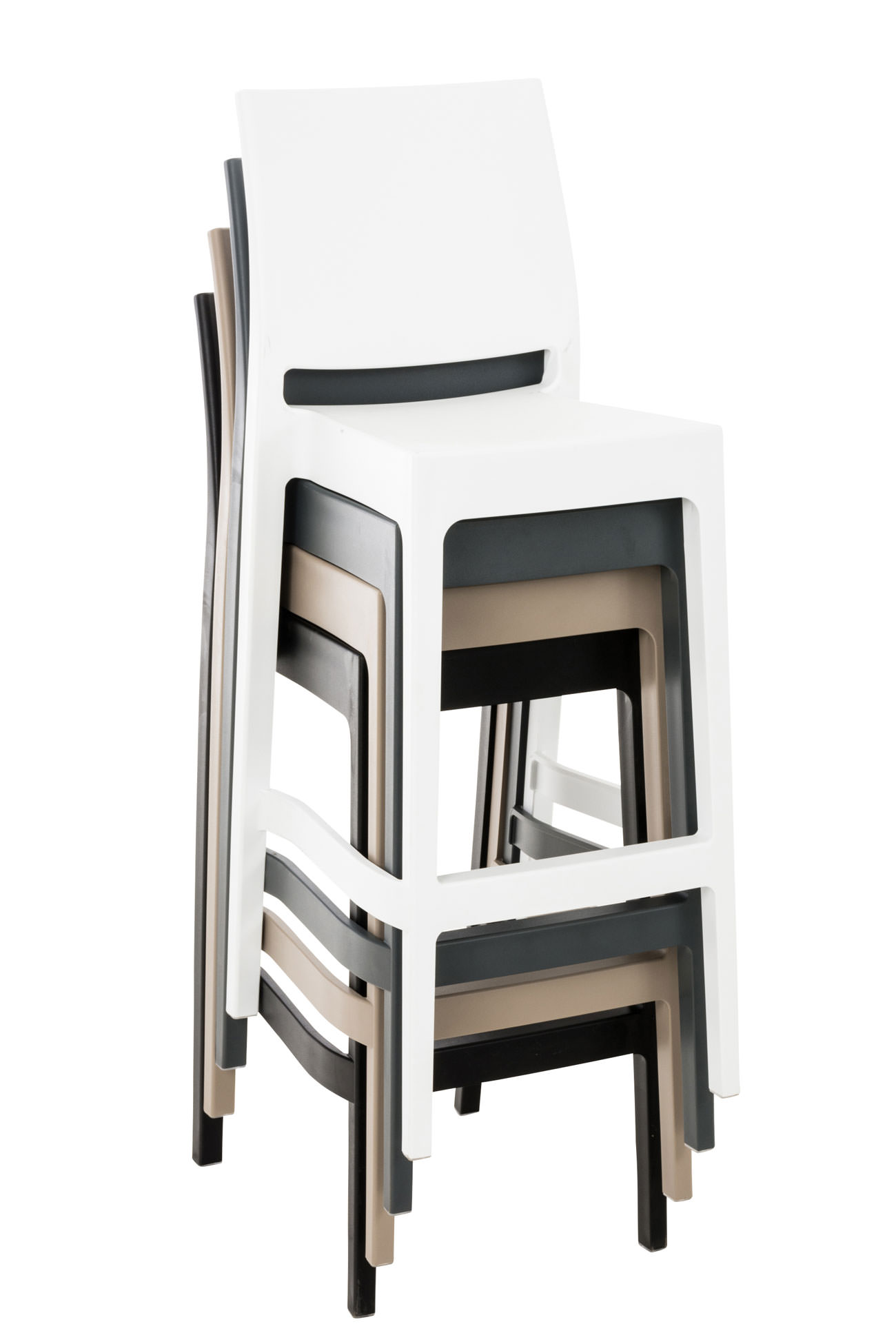 4er Set Barhocker Maya Kunststoff