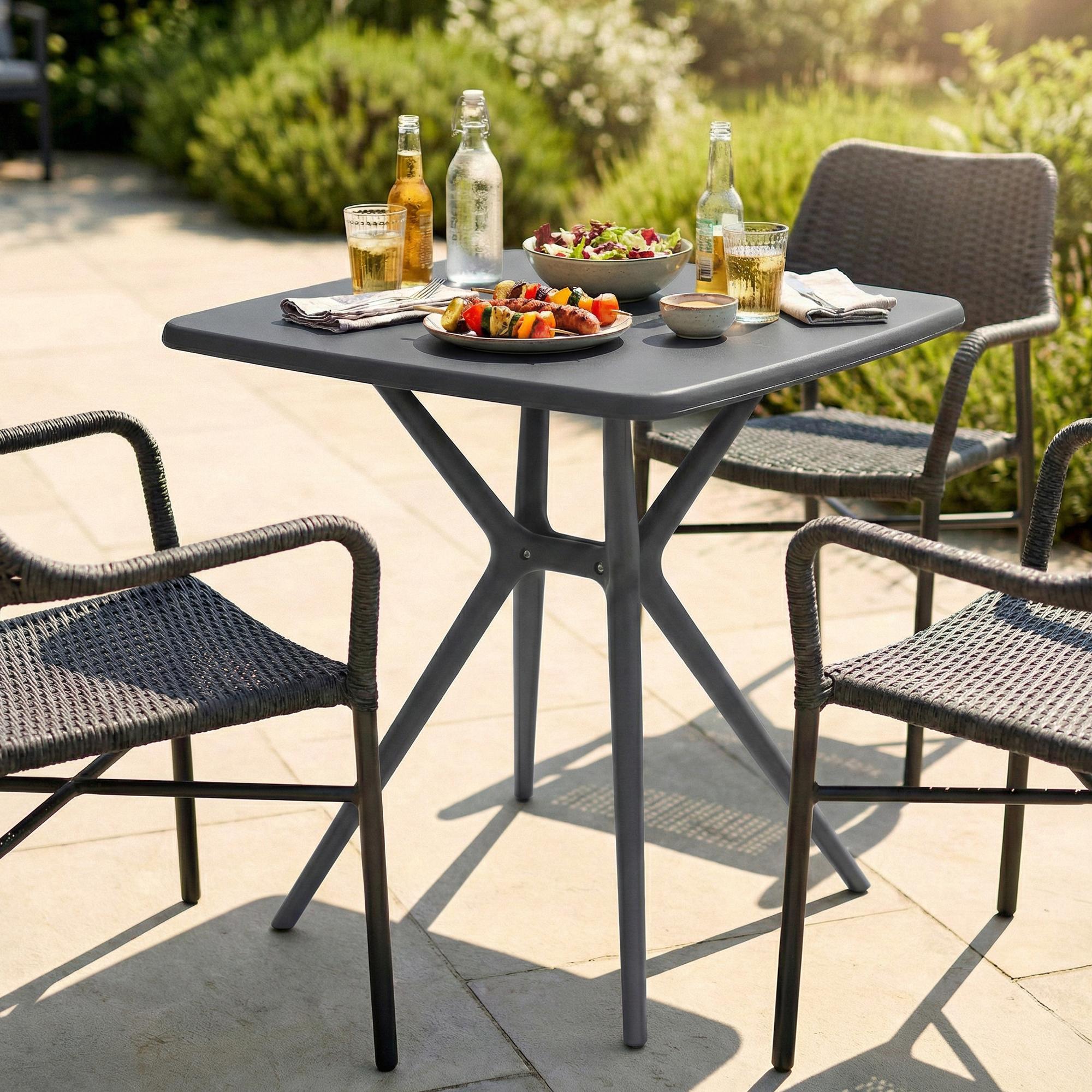 Gartentisch Becky eckig 72 x 72 cm