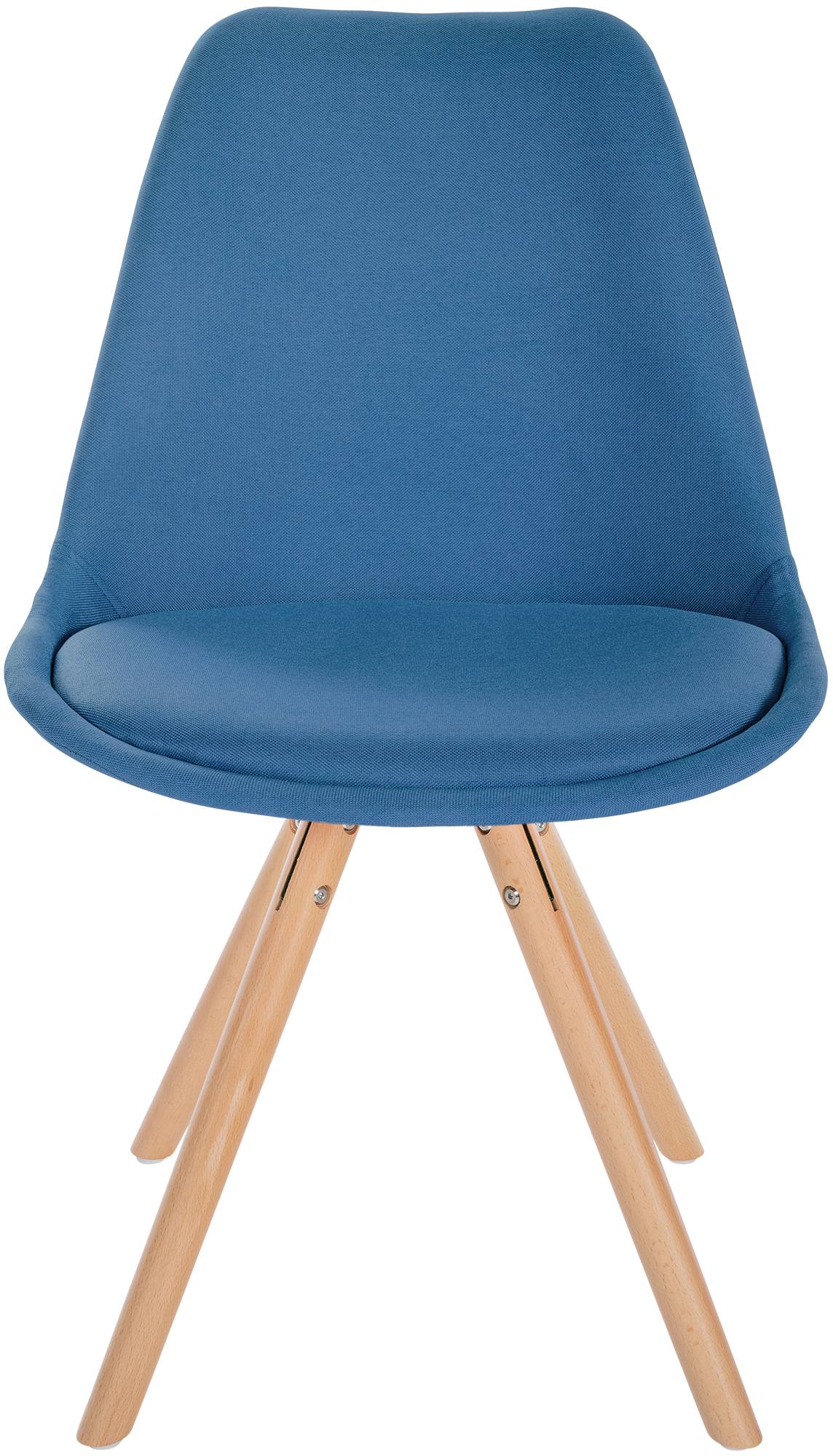 Stuhl Sofia Stoff blau natura (rund)