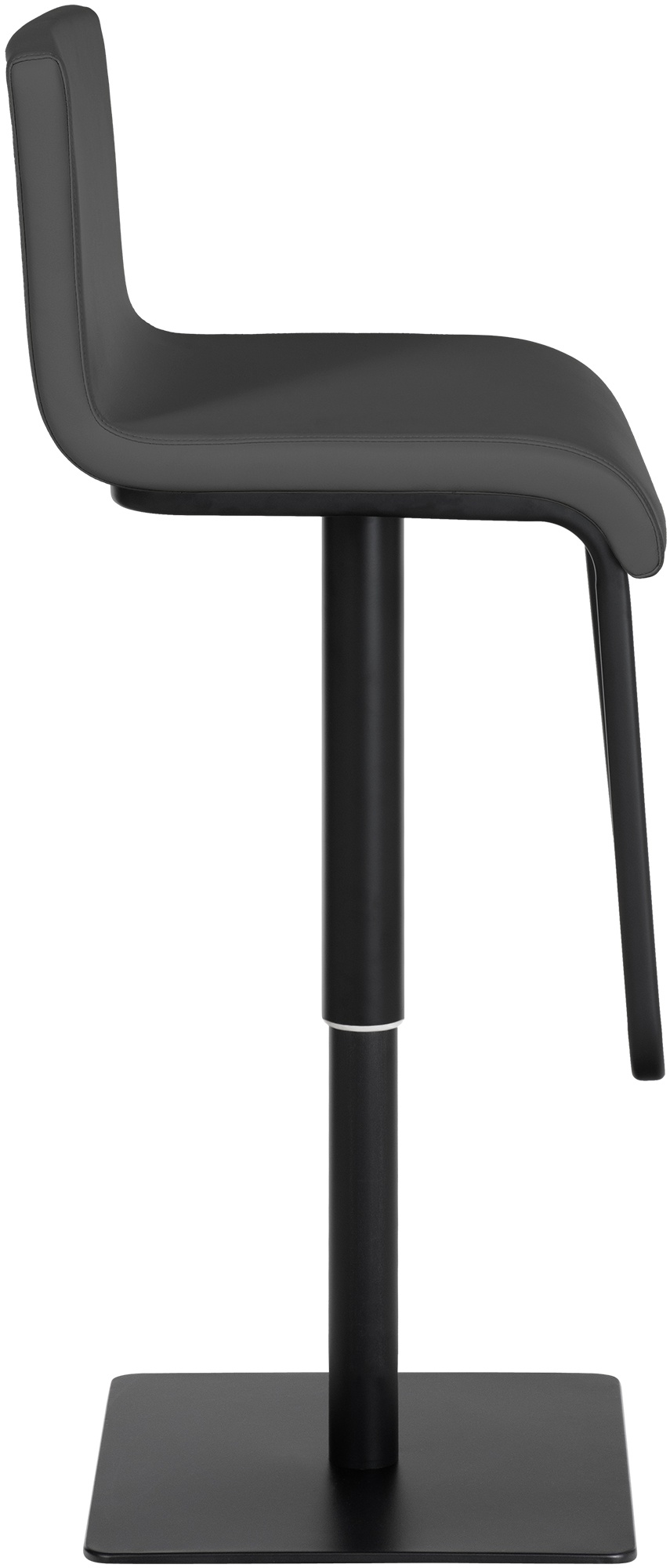 Barhocker Limon Kunstleder grau schwarz