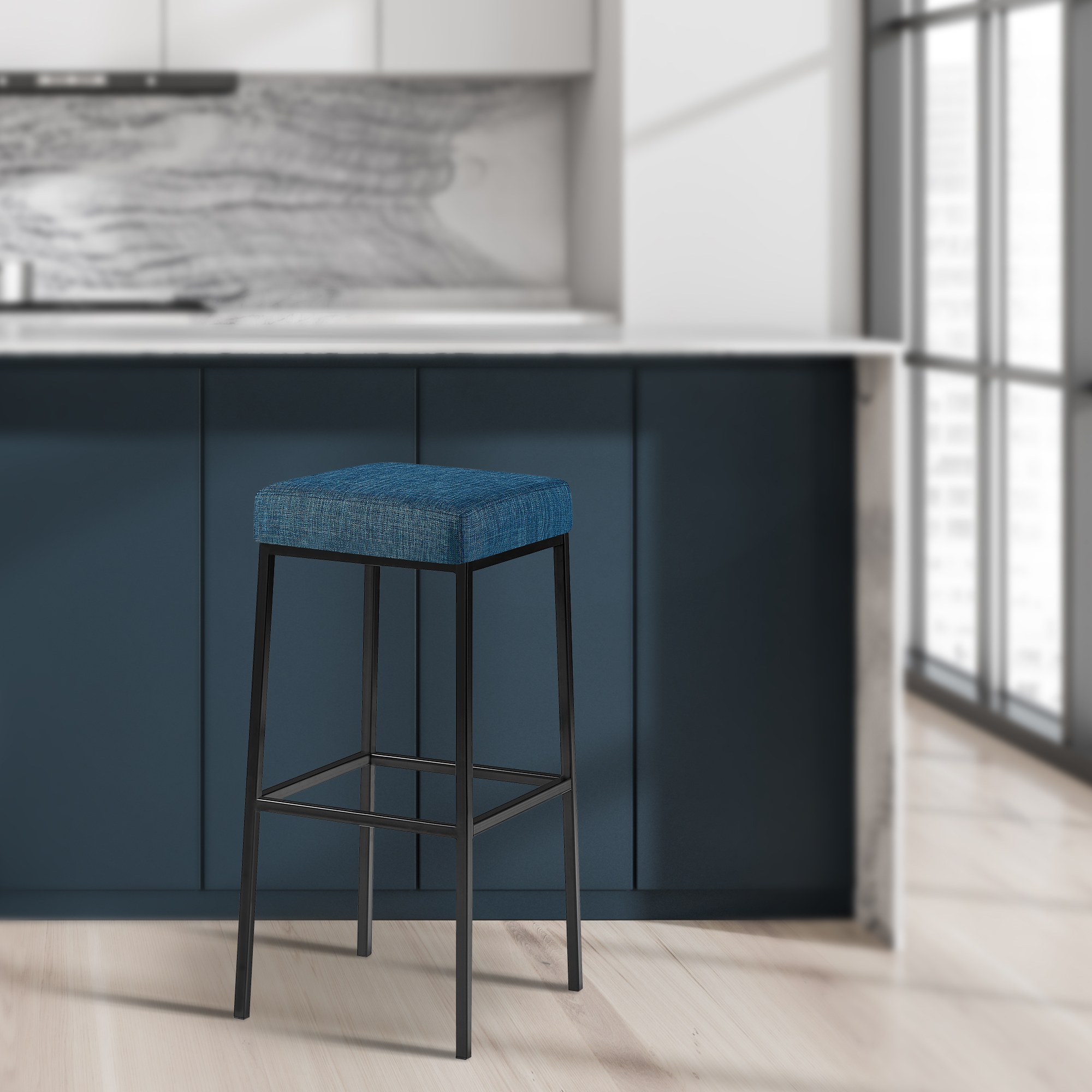 2er Set Barhocker Montreal Stoffbezug