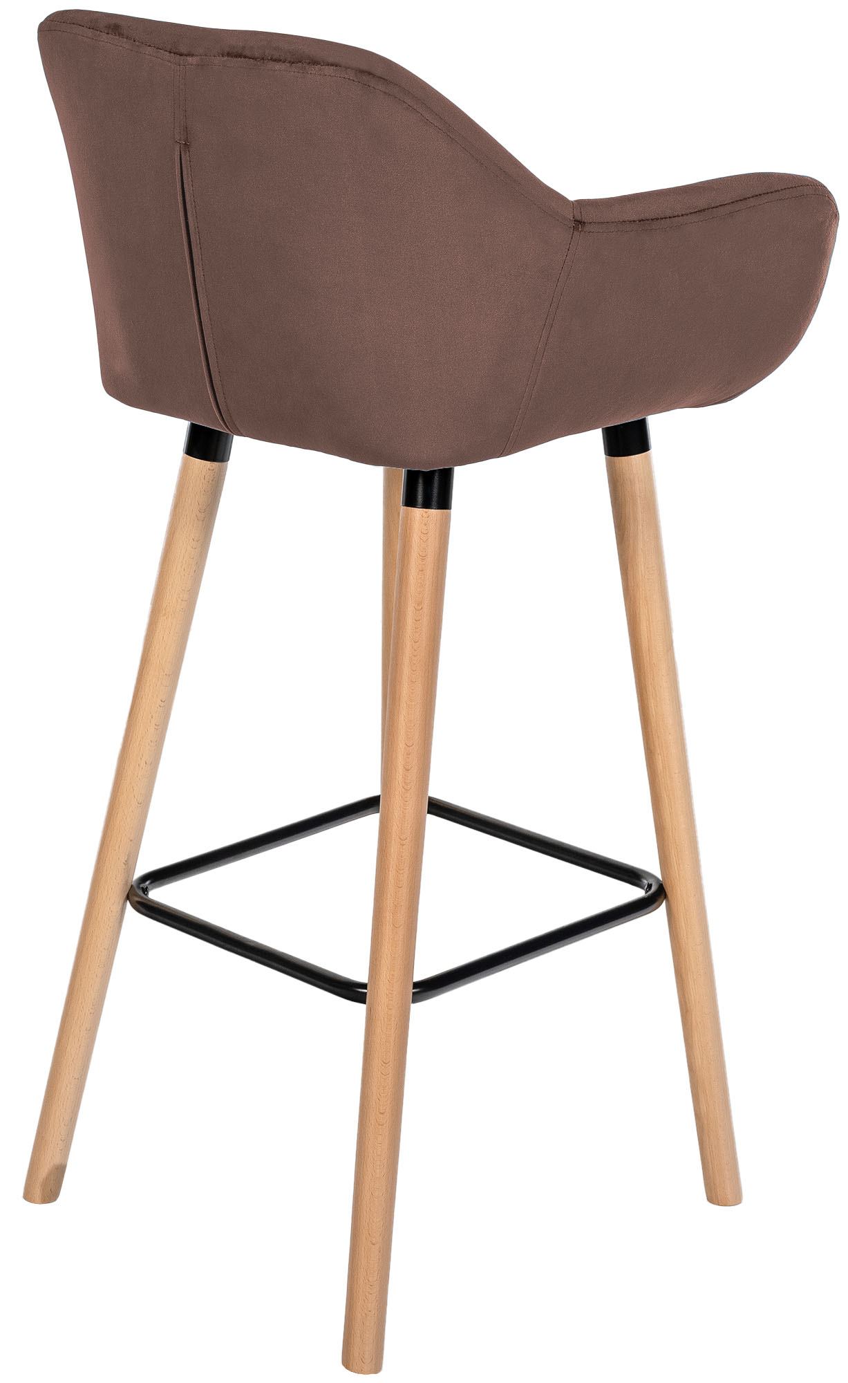 Barhocker Grant Samt coffee