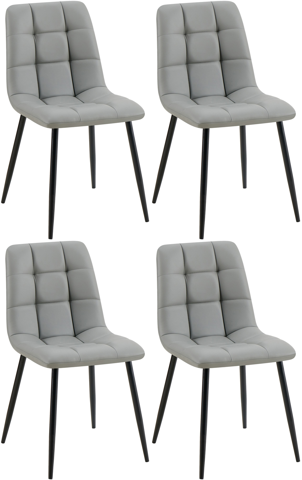 4er Set Esszimmerstuhl Antibes Kunstleder | 325040