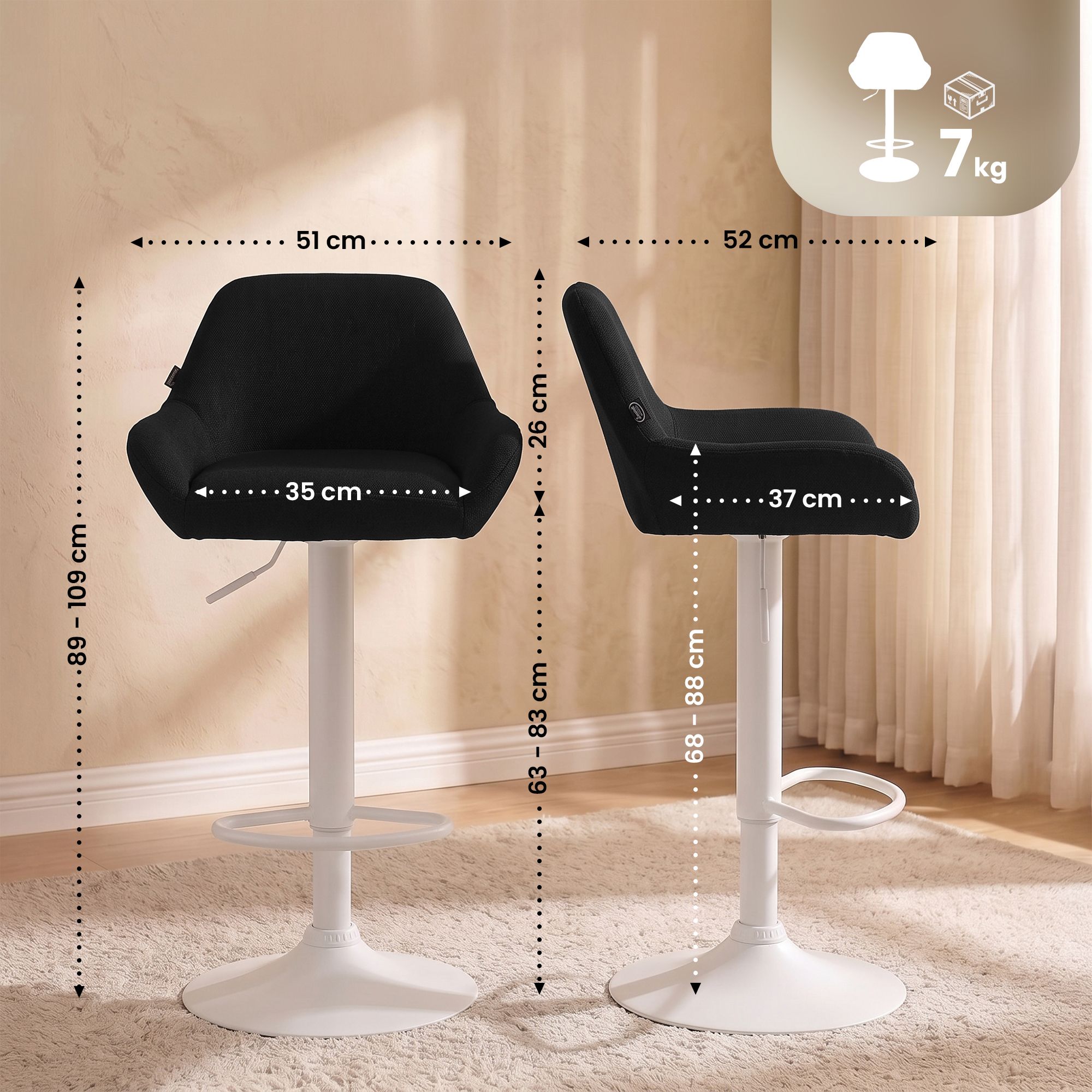 Barhocker Braga Stoff