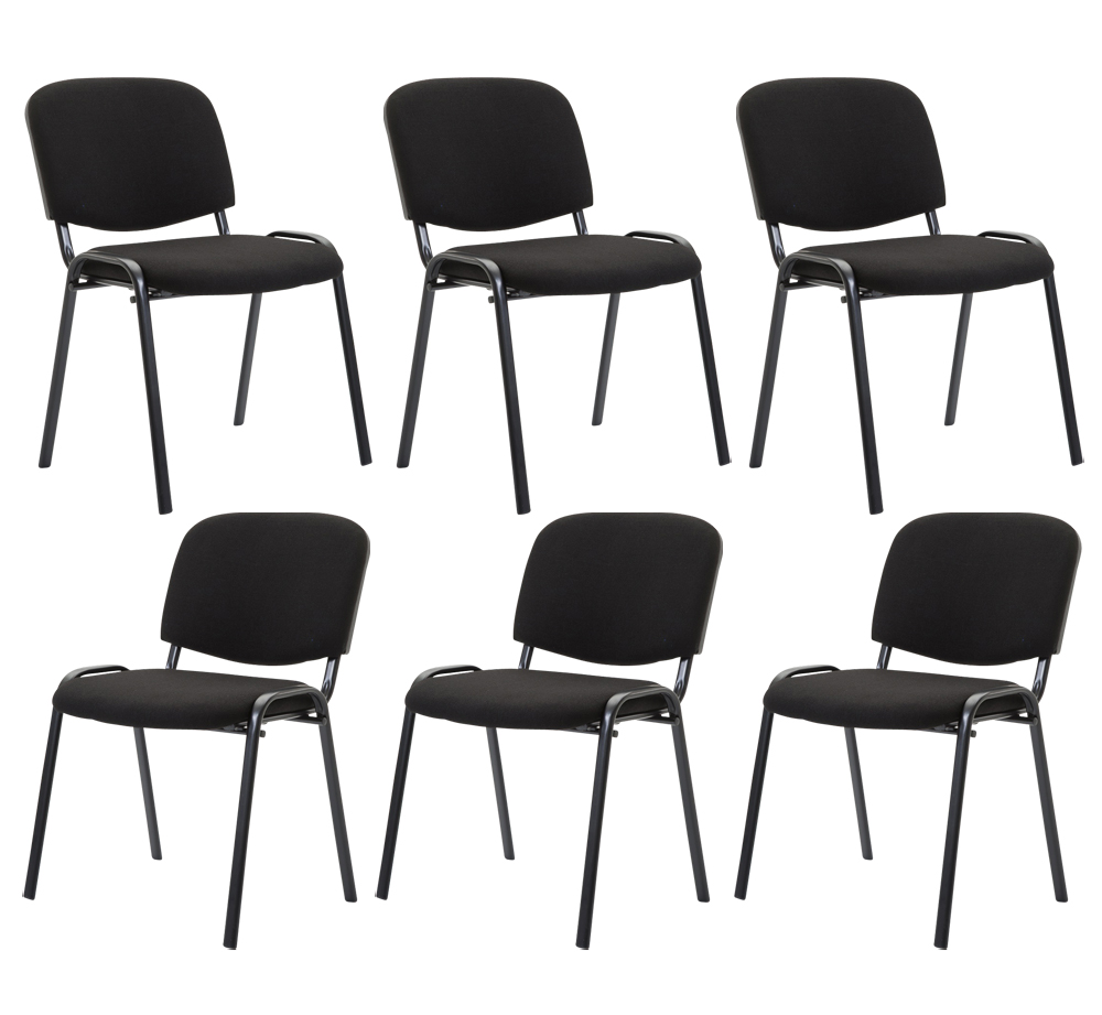 6er Set Besucherstuhl Ken Stoff