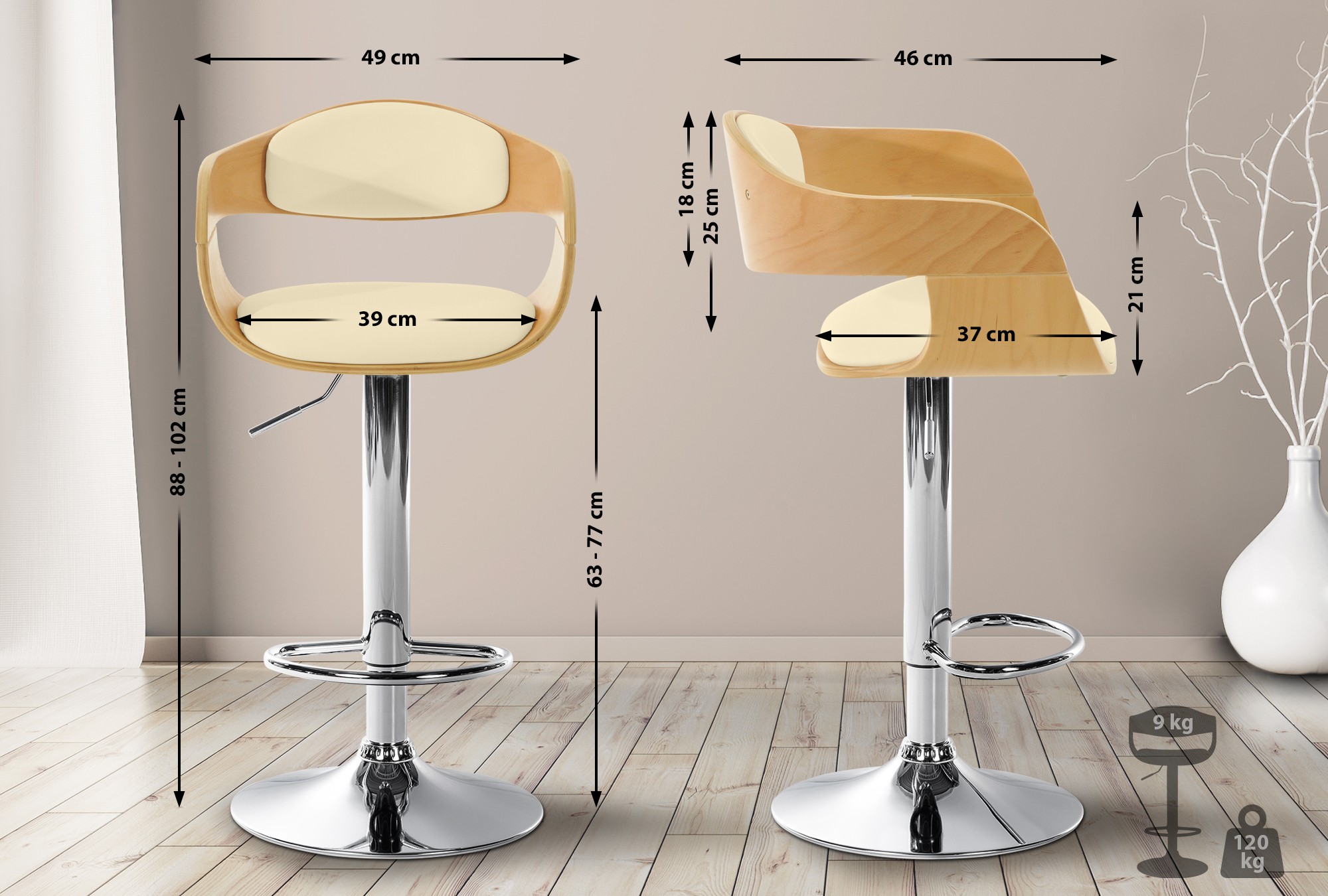 Barhocker Kingston Kunstleder