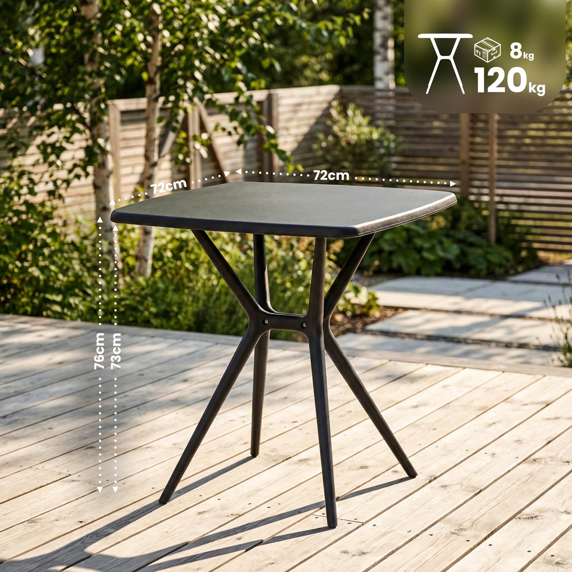 Gartentisch Becky eckig 72 x 72 cm