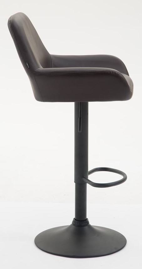 2er Set Barhocker Braga Kunstleder braun schwarz