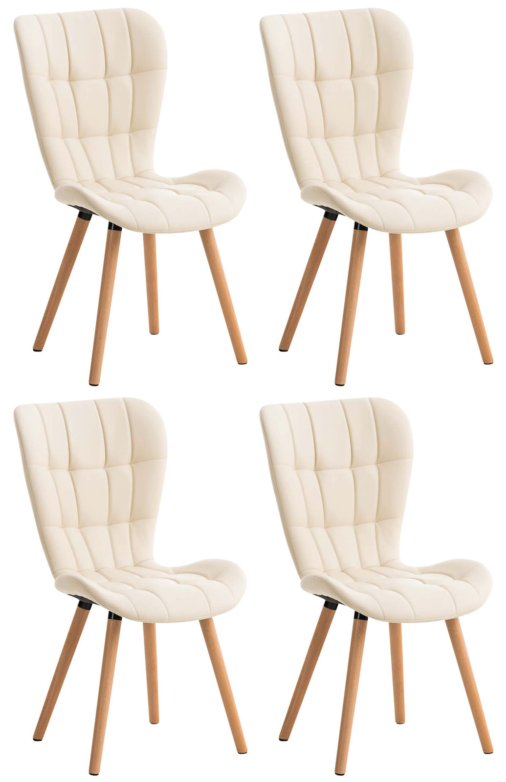 4er Set Esszimmerstuhl Elda Kunstleder