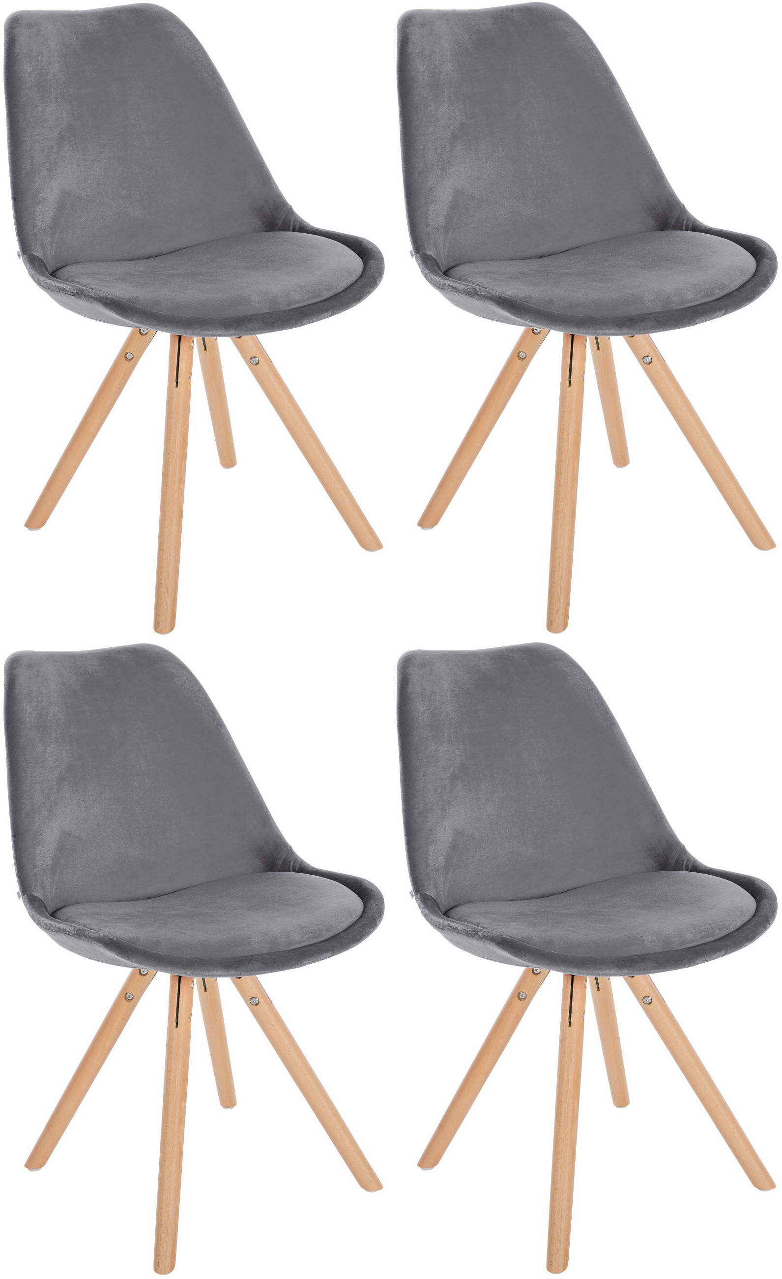 4er Set Stühle Sofia Samt