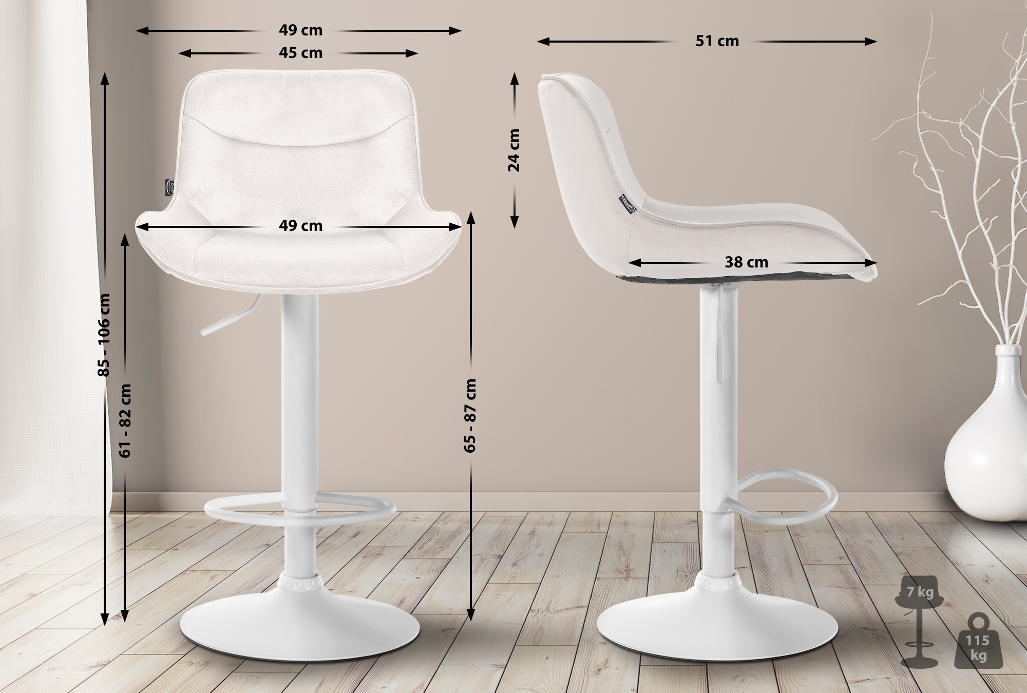 Barhocker Vonore Samt