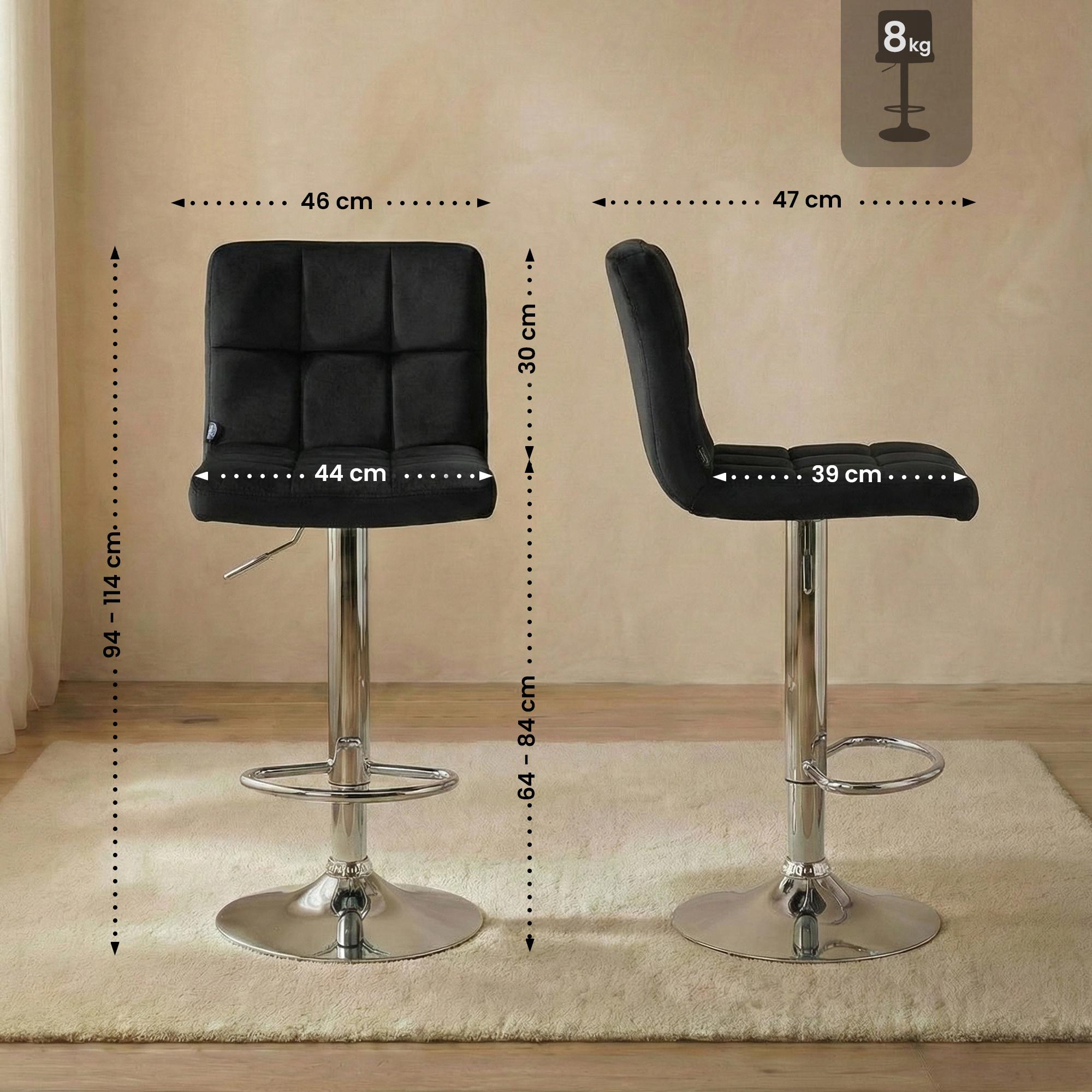 2er Set Barhocker Peru Samt