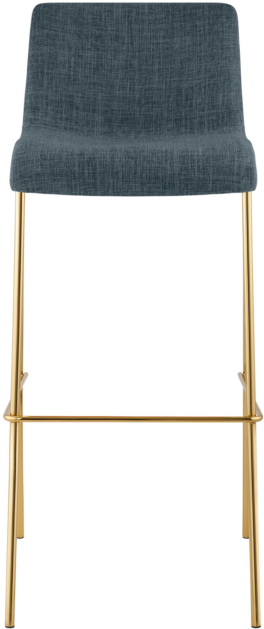 Barhocker Hover Stoff Vierfußgestell Gold